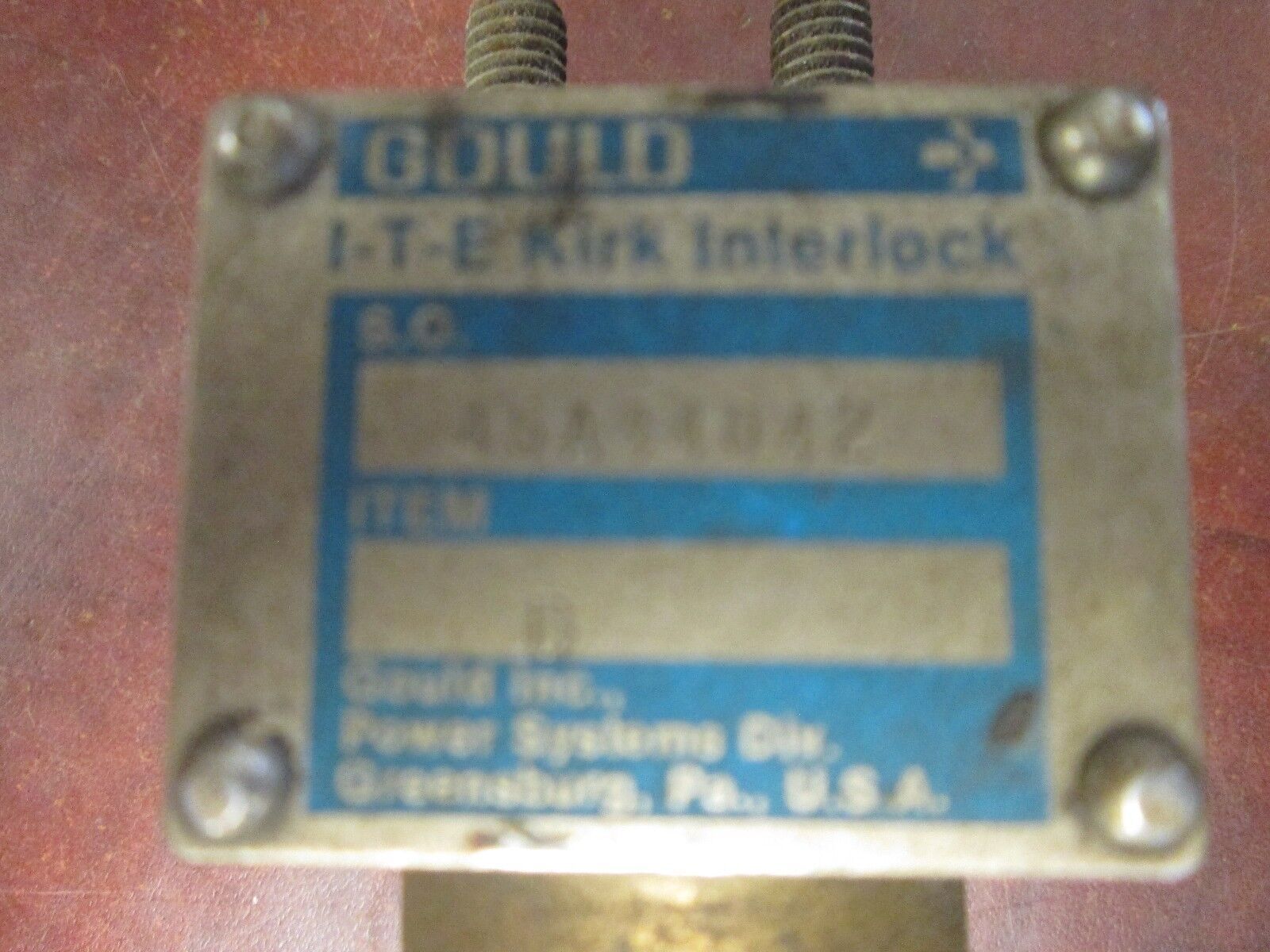 Gould/ITE Interlock 45A44042 Stab Length: Flush to 1/2" Used