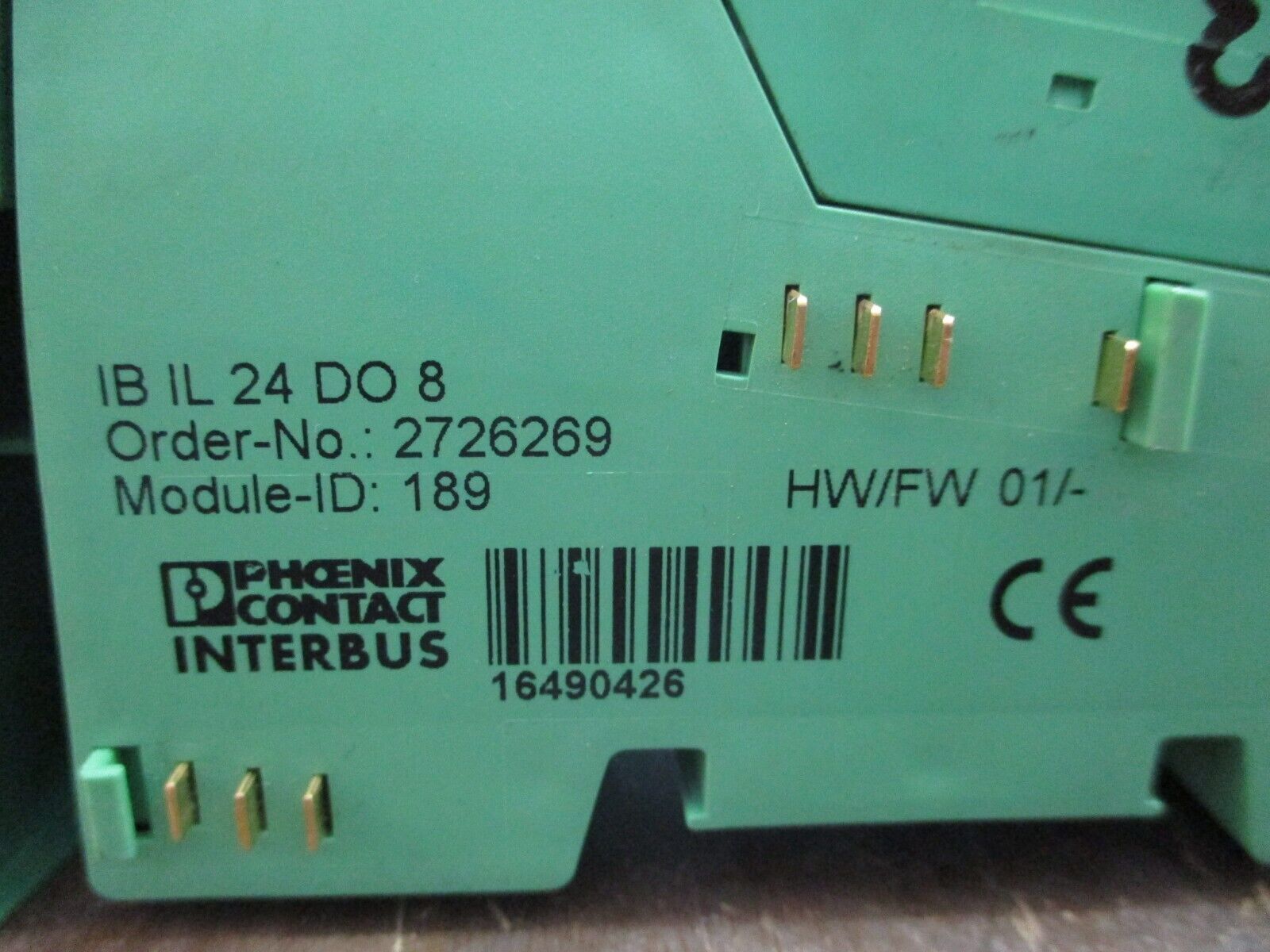 Phoenix Contact IBIL24DO8 Interbus Coupler 2726269 HW: 01 Used