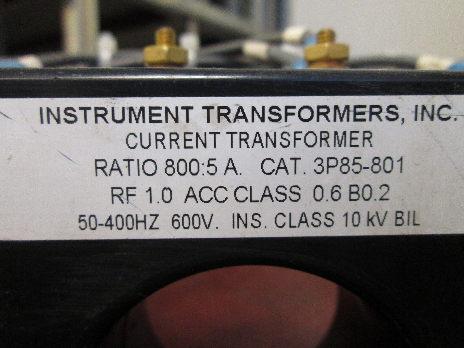 Instrument Transformers Current Transformer 3P85-801 Ratio 800:5A 10KV BIL Used
