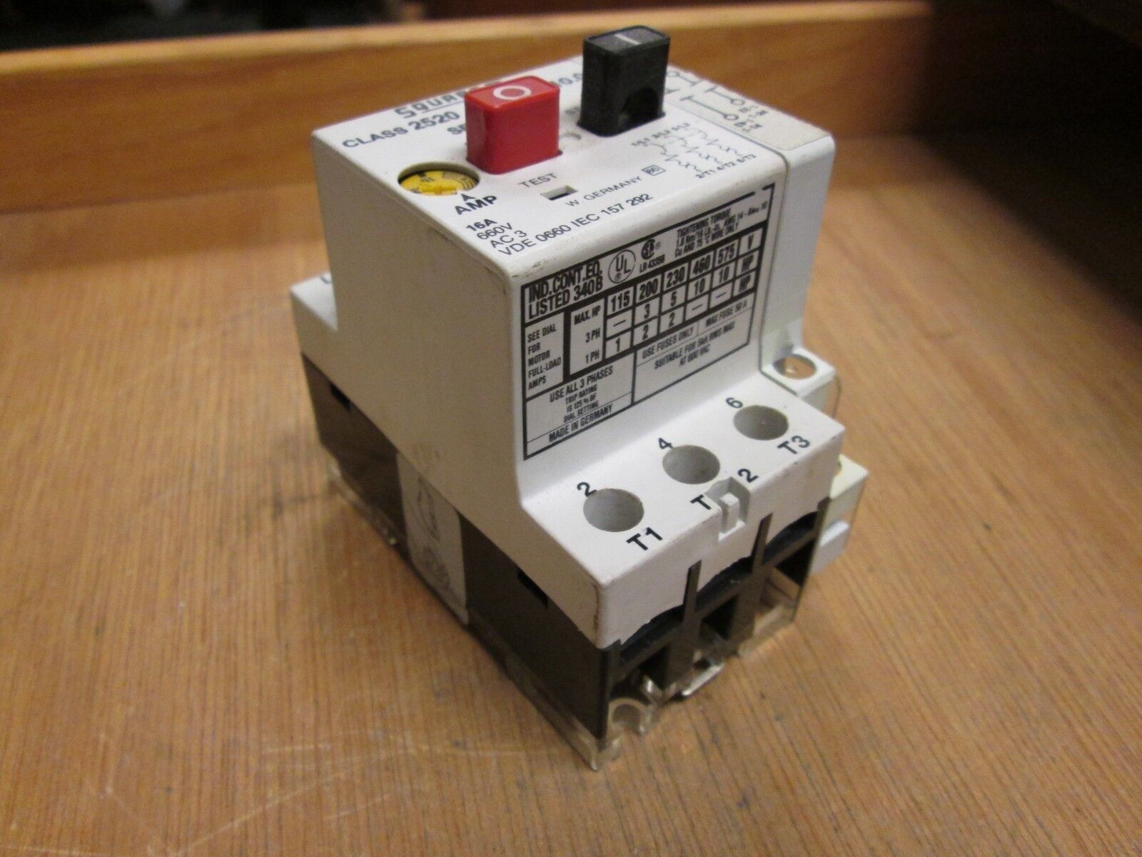 Square D Manual Motor Starter 2520 MP10.0 Range 10-16A Used