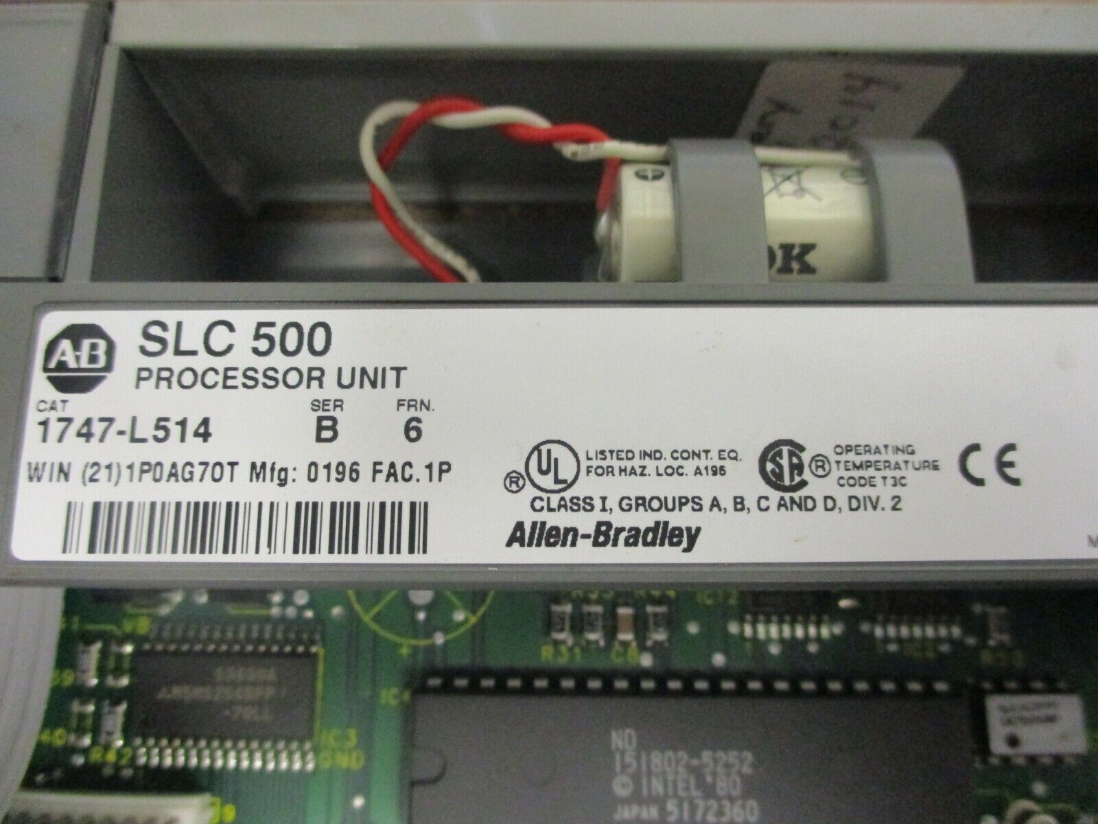 Allen-Bradley SLC 500 Processor Unit 1747-L514 Ser. B FRN: 6 Used