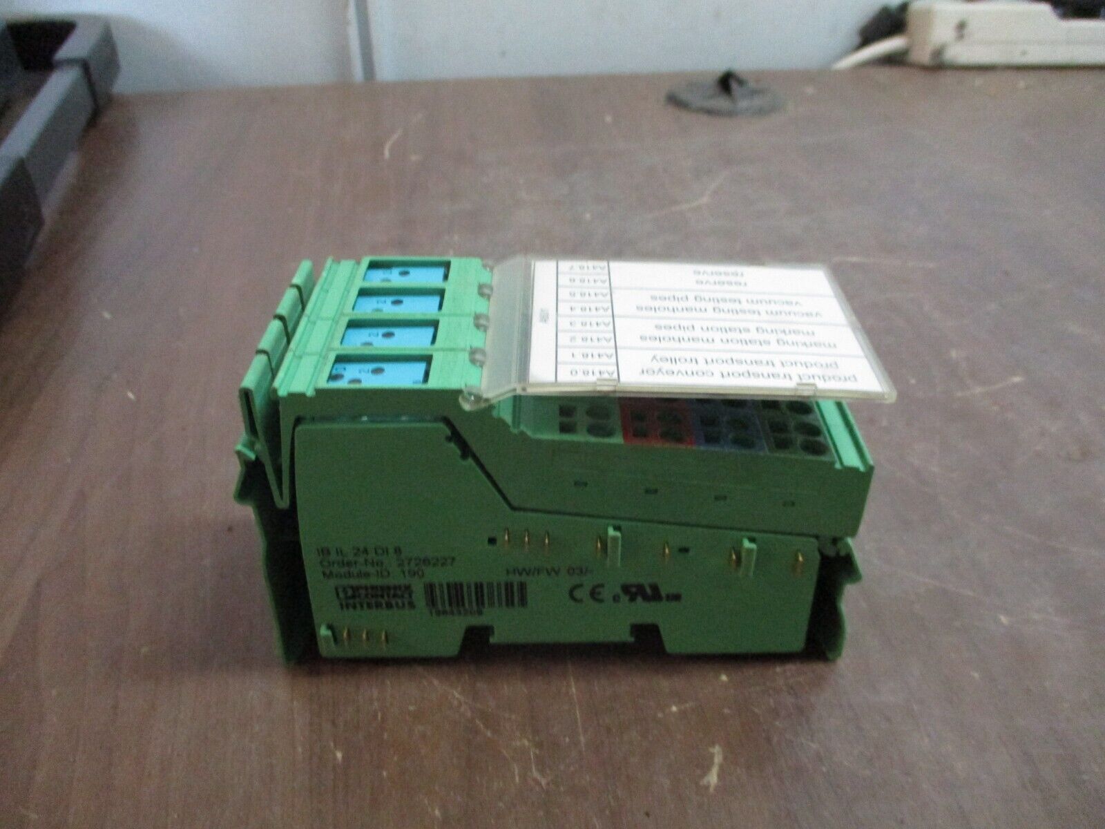 Phoenix Contact IBIL24DI8 2726227 Interbus Coupler 2726227 HW: 03 Used