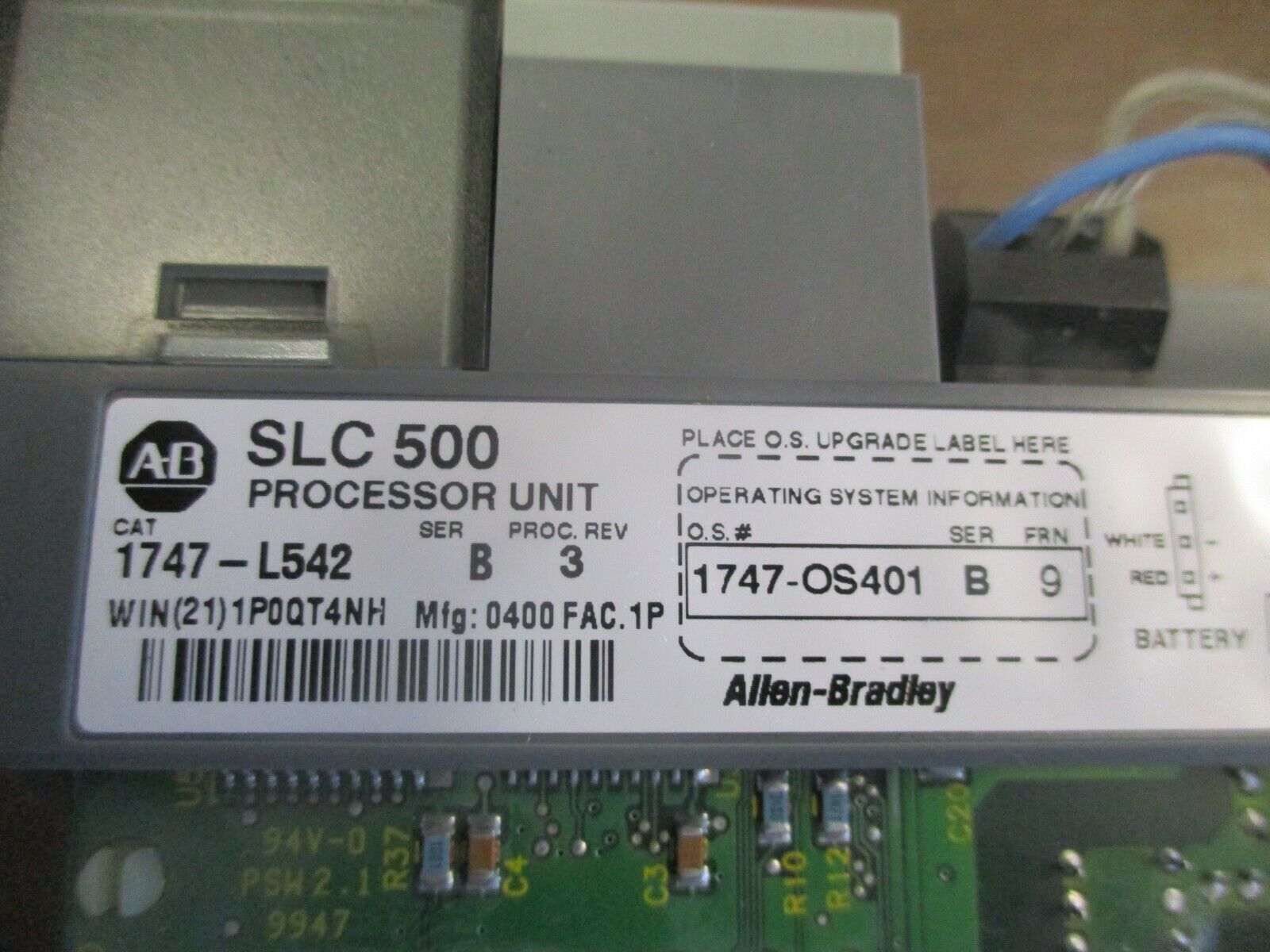 Allen-Bradley SLC 500 Processor Unit 1747-L542 Ser. B Rev. 3 Used