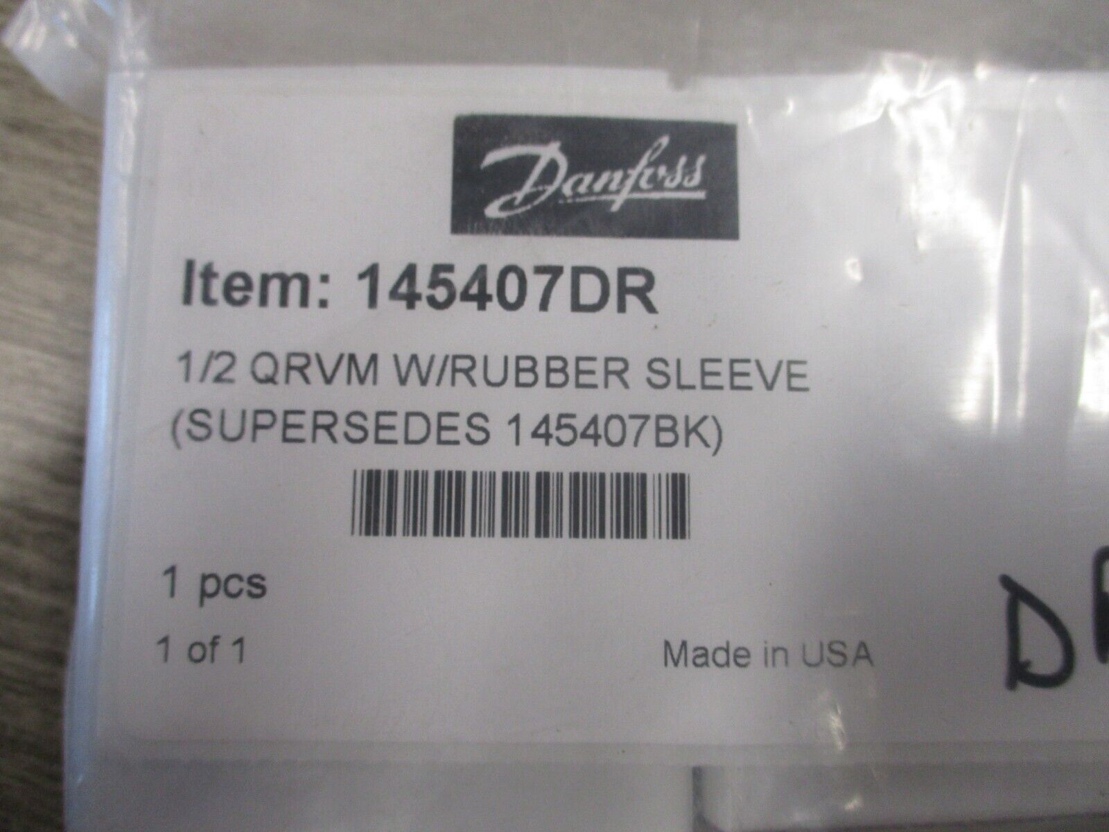 Danfoss Airflex Quick Release Valve 145407DR New Surplus