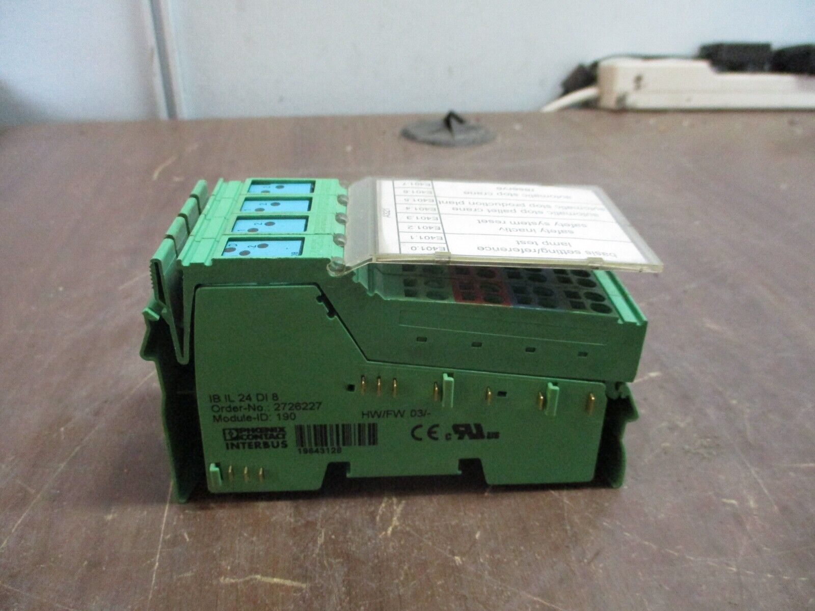 Phoenix Contact IBIL24DI8 2726227 Interbus Coupler 2726227 HW: 03 Used