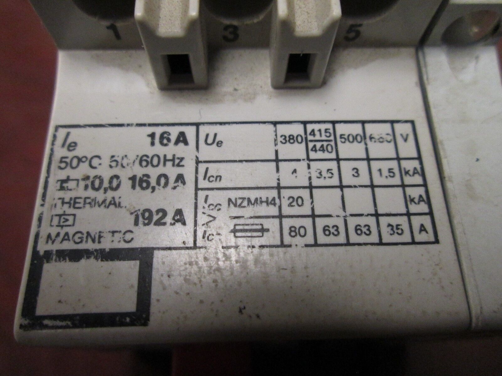 Square D Manual Motor Starter 2520 MP10.0 Range: 10-16A Used