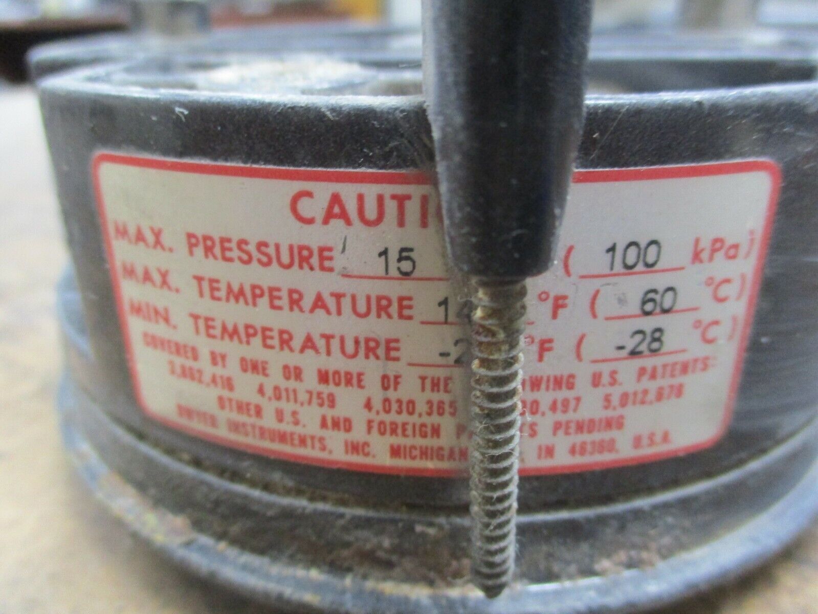 Magnehelic Pressure Gauge 2060-LT Range: 0-60" of Water Used