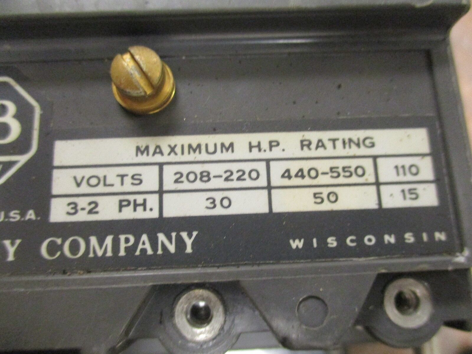 Allen-Bradley Size 3 Starter 709-DOD46 120V Coil Used