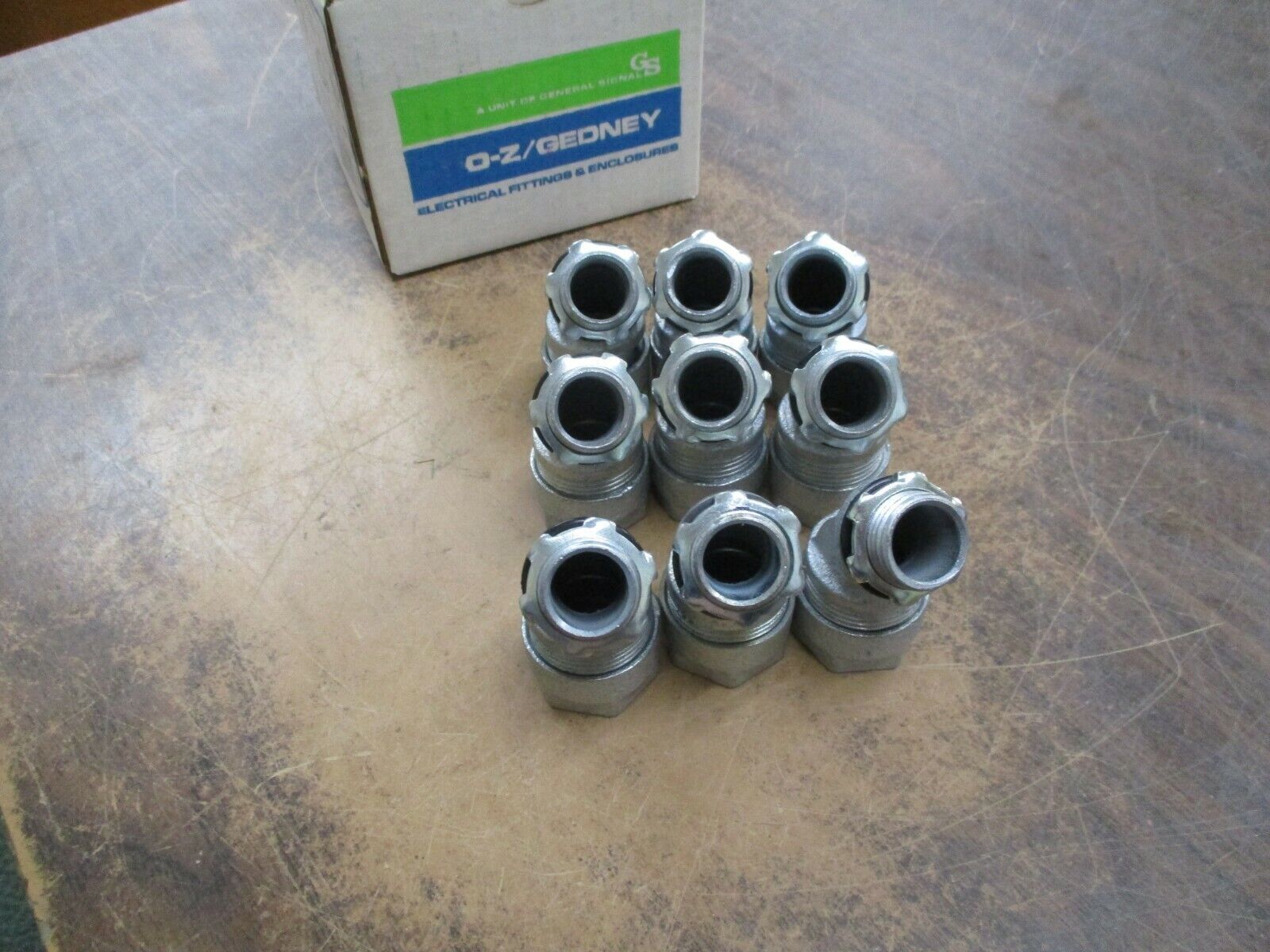 O-Z/Gedney 45° Liquidtight Connector 4Q-450 1/2" Iron, Zinc Plated *Box of 9*