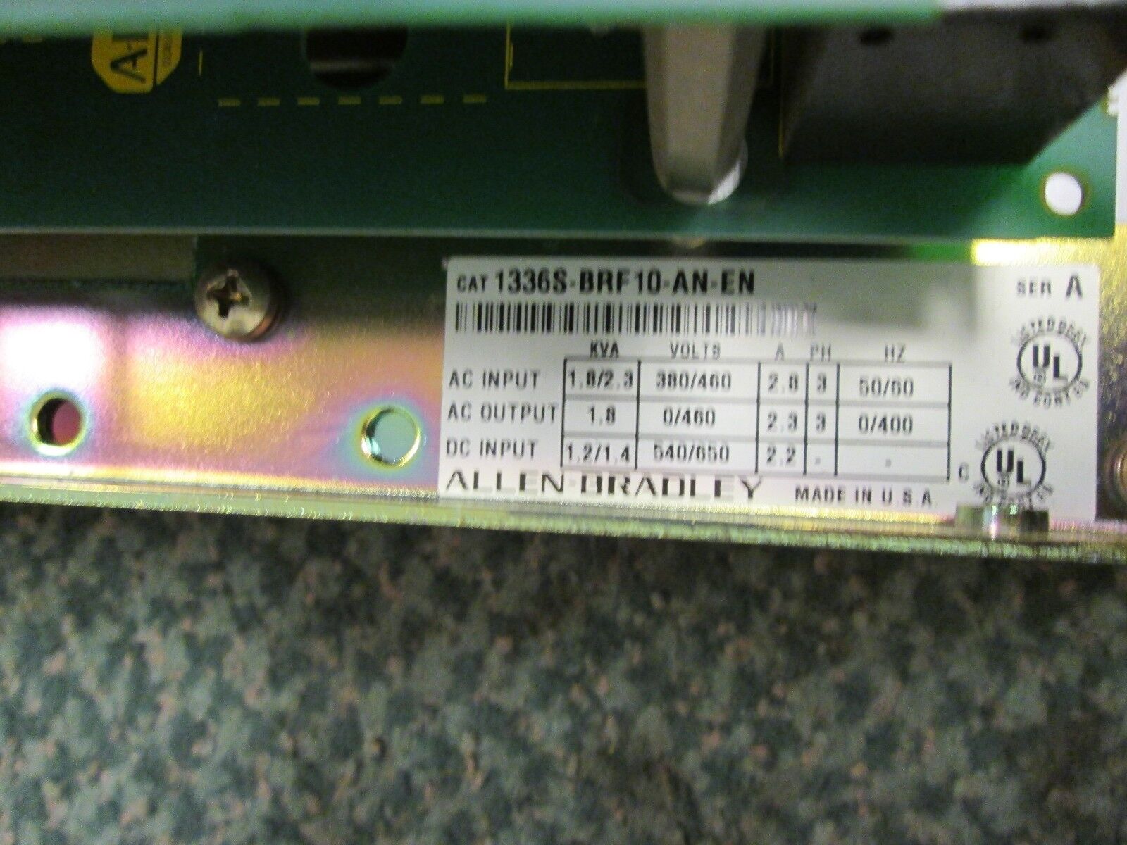Allen-Bradley AC Drive 1336S-BRF10-AN-EN-L6 1HP 3Ph Used