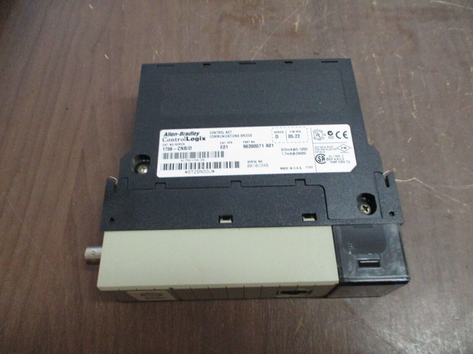 Allen-Bradley ControlLogix Control Net Comm. Bridge Module 1756-CNB Ser. D Used