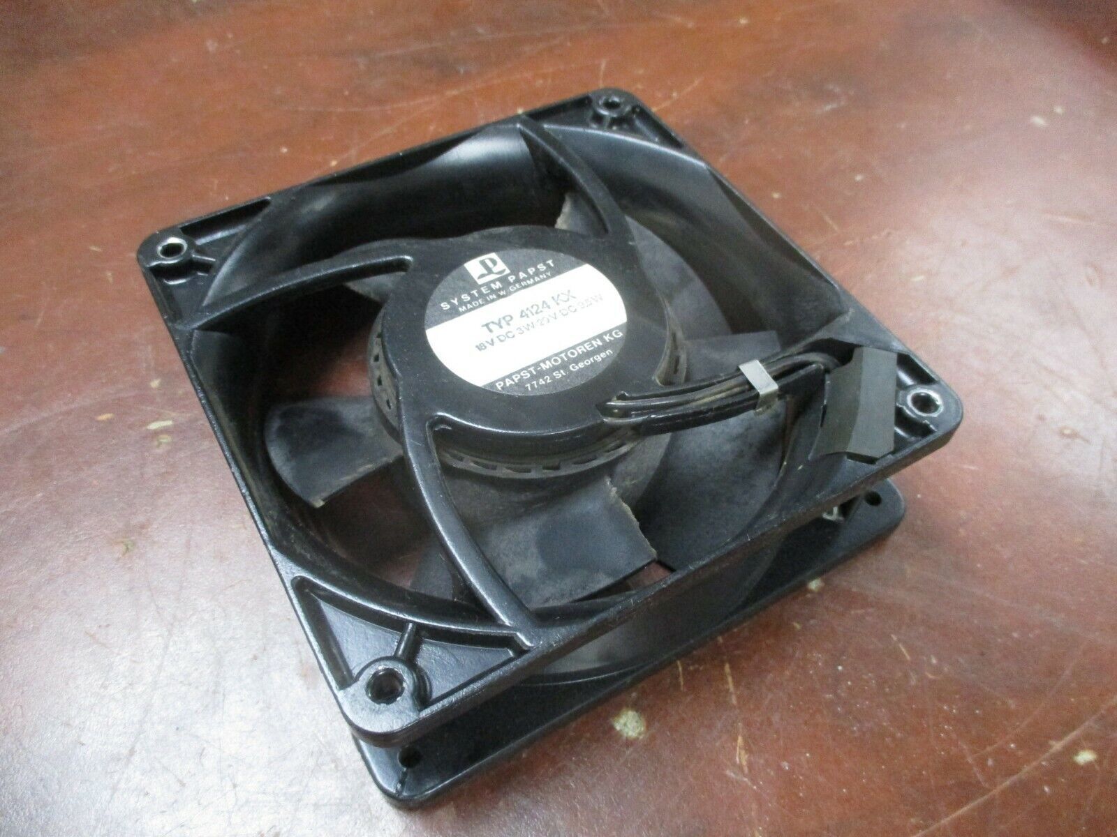 Papst Axial Fan 4124 KX 18/29VDC 3/9.5W Used