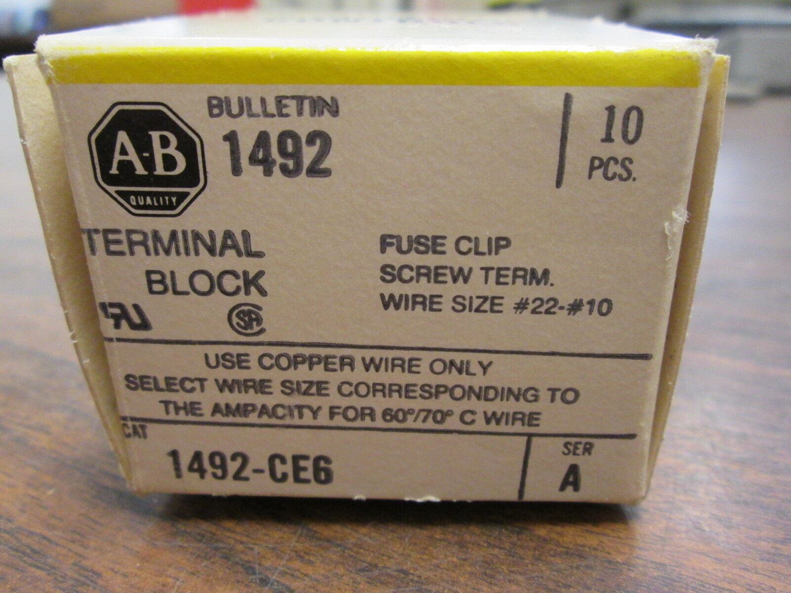 Allen-Bradley Terminal Block 1492-CE6 *Box of 10* New Surplus