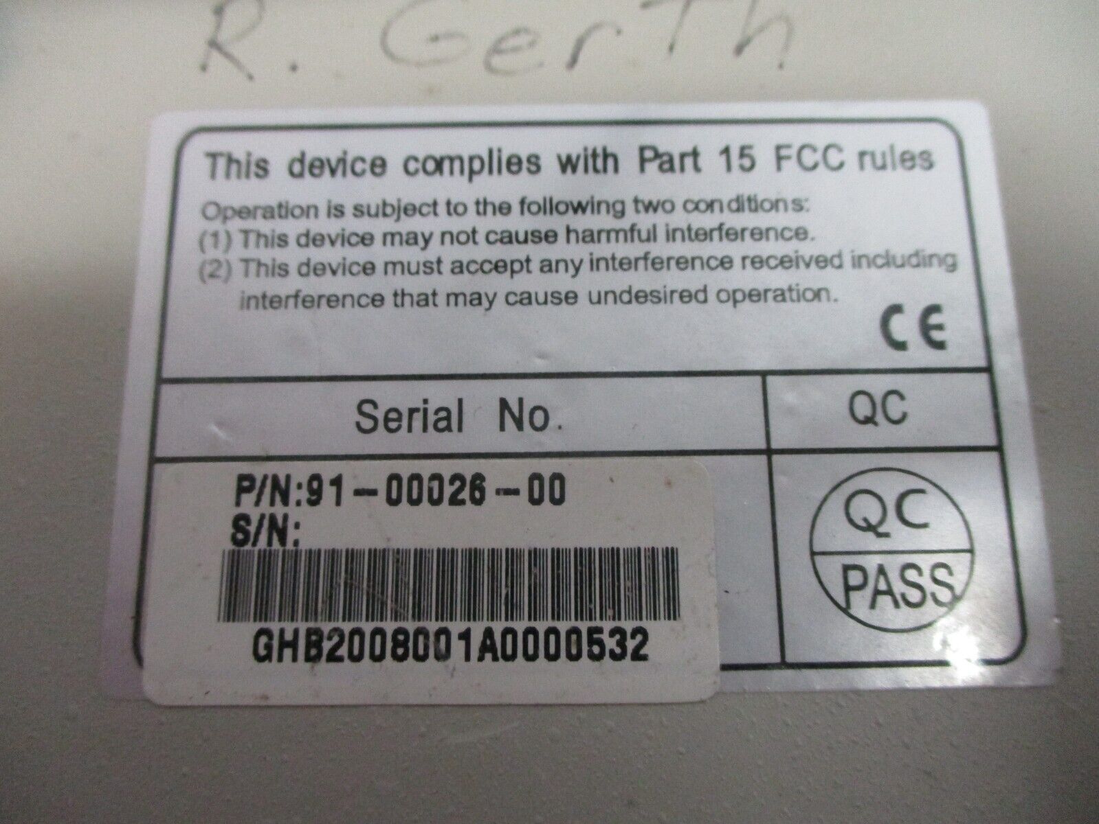 Misc. Brand Ethernet Switch 91-00026-00 8-Port Used