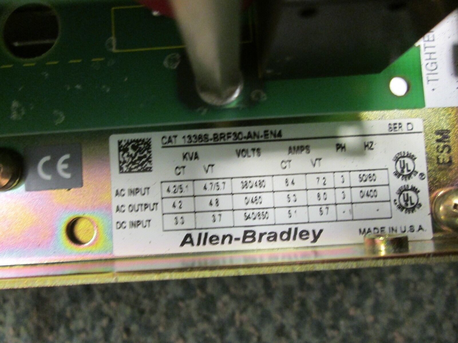 Allen-Bradley AC Drive 1336S-BRF30-AN-EN4-L6 3HP 3Ph Used