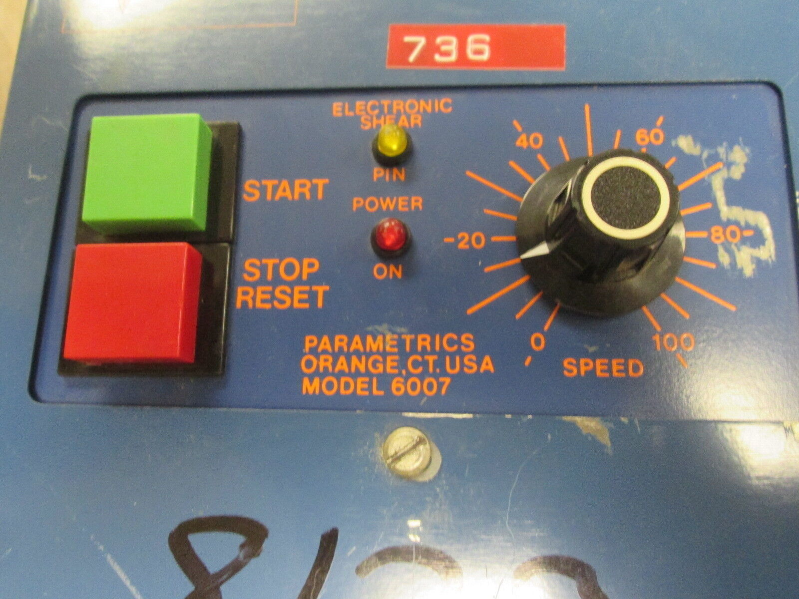 Parametrics FHP Parajust AC Motor Speed Control 600702, 3/4HP Used