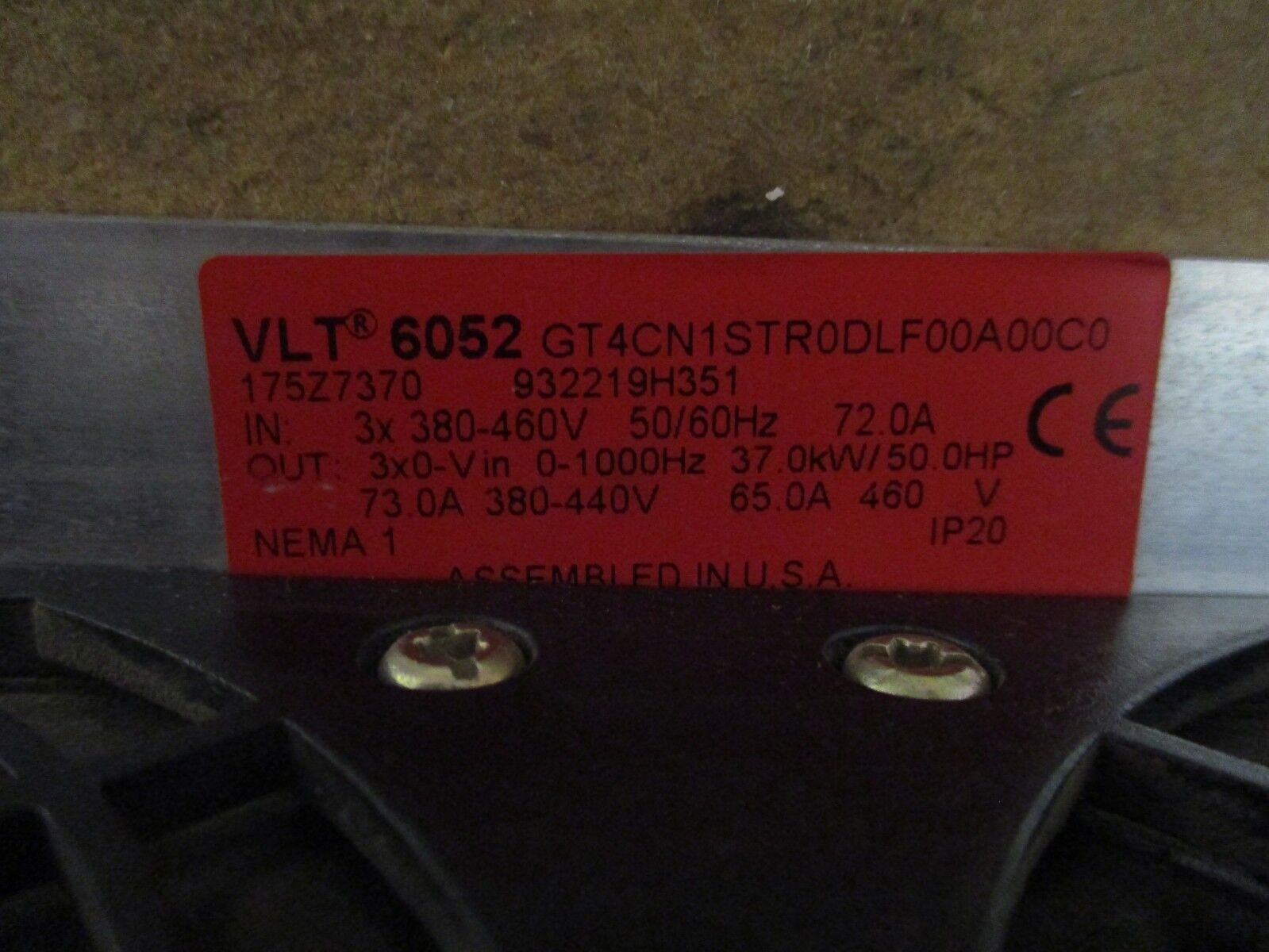 Dan Foss VLT6052 AC Drive 175Z7370 50HP *Missing (1) Keypad Button* Used