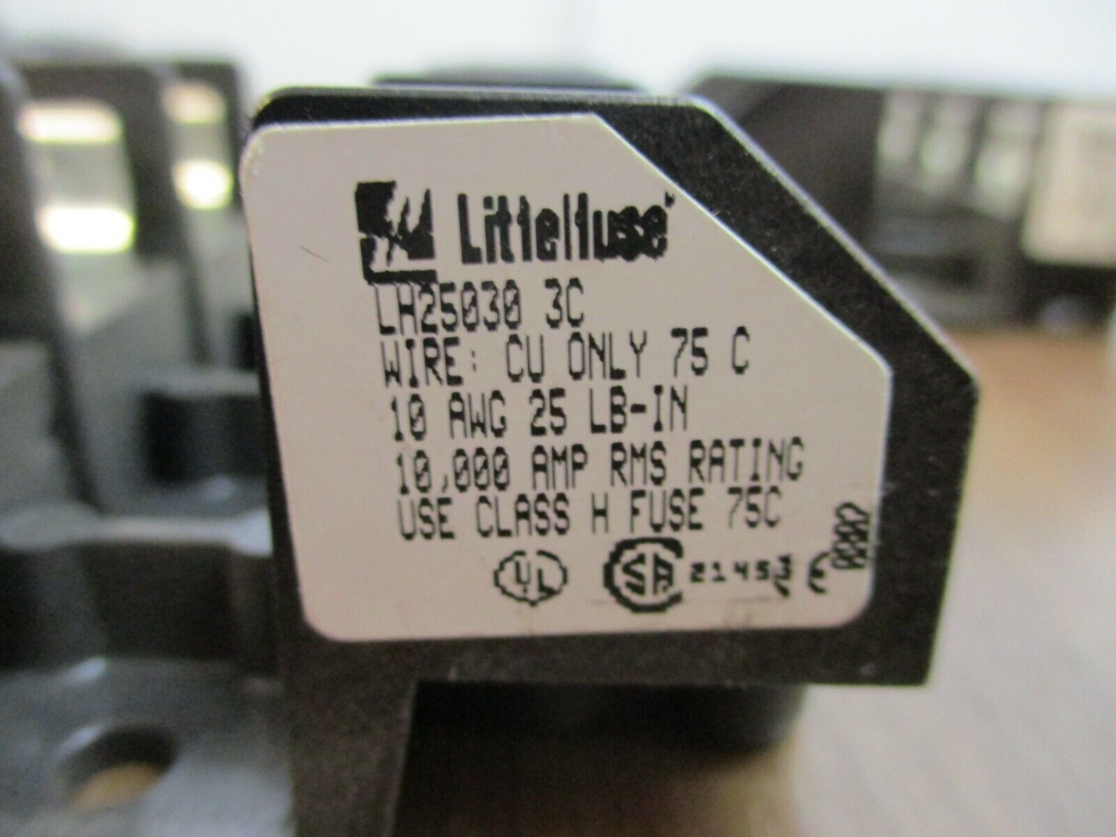 Littelfuse Fuseholder LH25030 3C 30A 250V 3P *Lot of 3* Used
