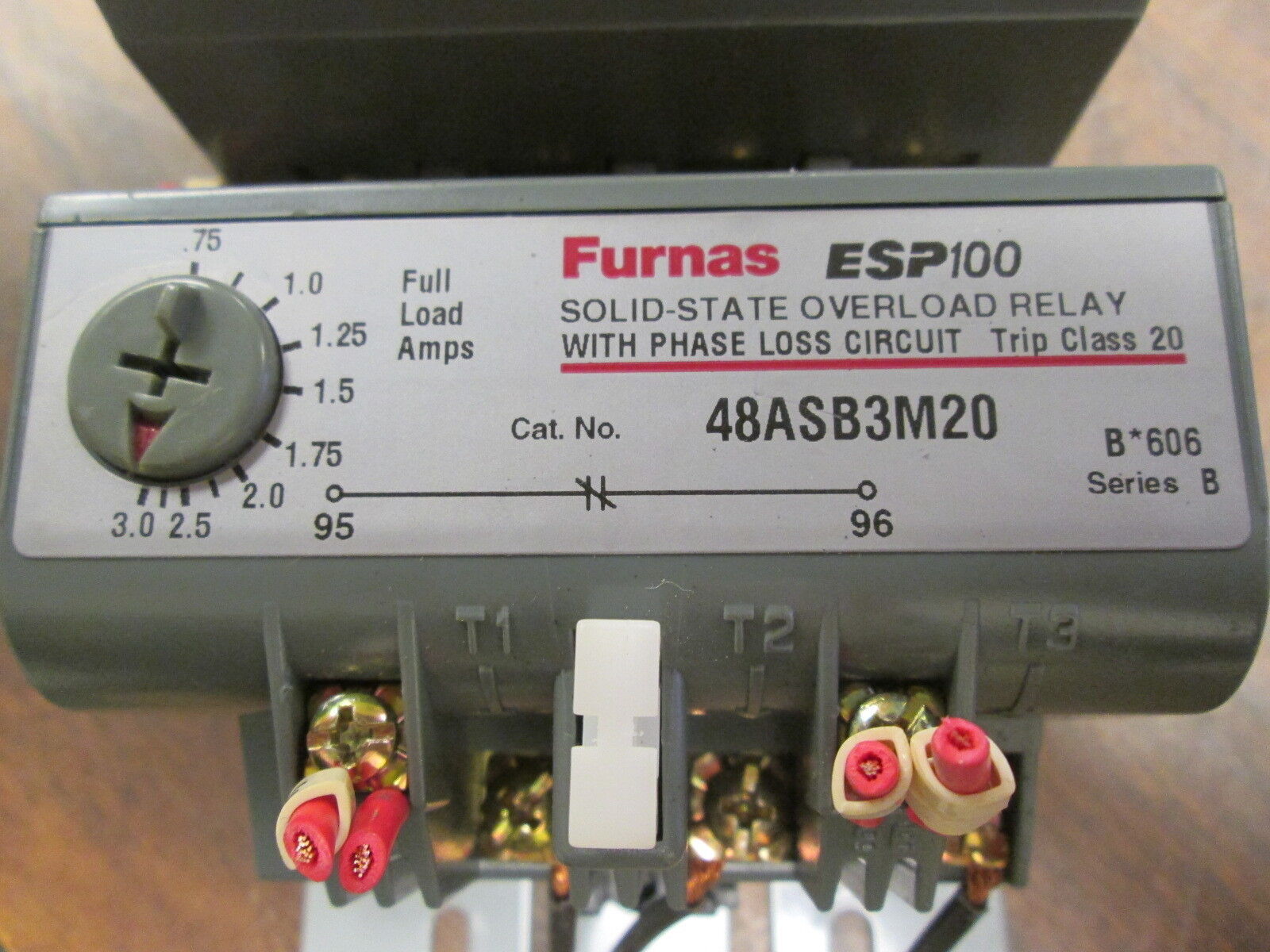 Furnas Size 1 Starter 14DS+32A*/48ASB3M20 27A 600VAC Trip: 0.75-3.0A Used