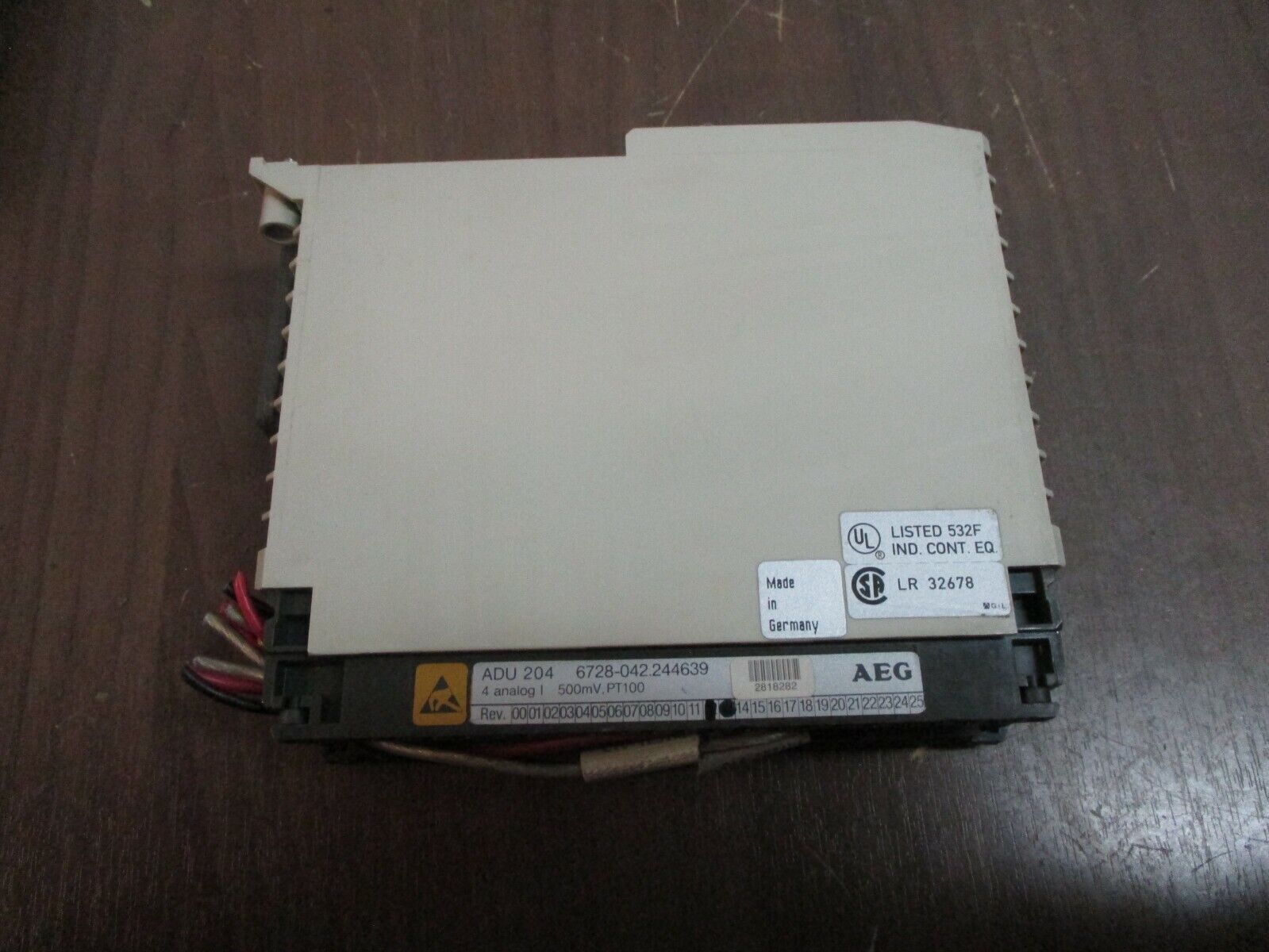 AEG ADU 204 Analog Input Module 6728-042.244639 4X 500V PT100 Used