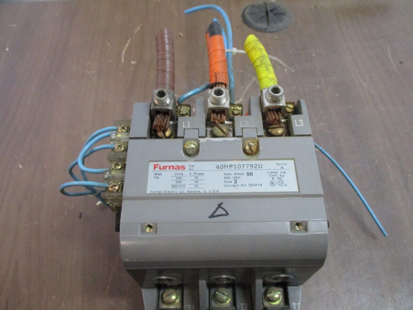 Furnas Starter 40HP107792U/48IC31AA3 110-120/220-240V Coil Size 3 90A 600V Used