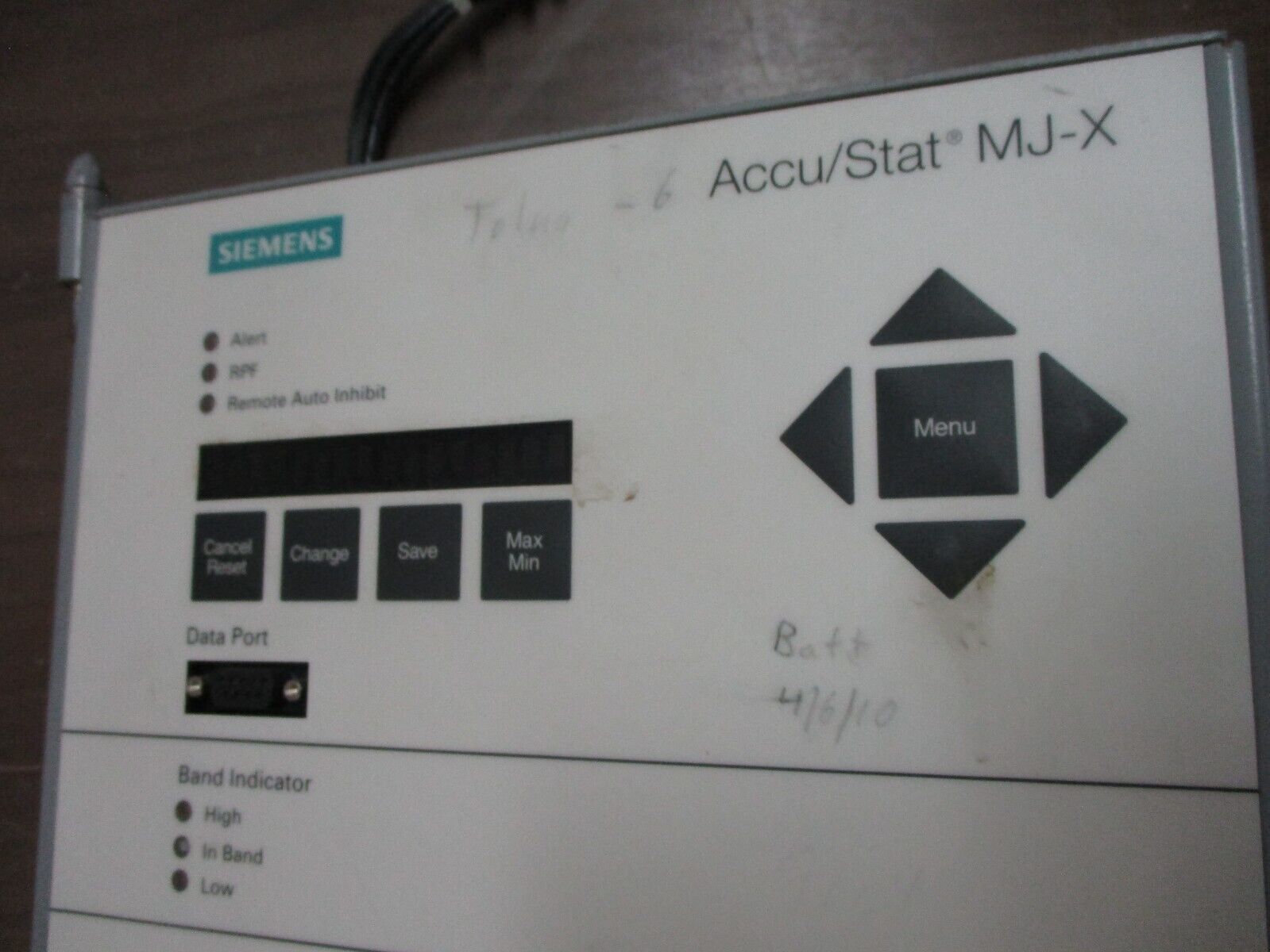 Siemens Accu/Stat MJ-X Voltage Regulator Control Panel C-62008 Used