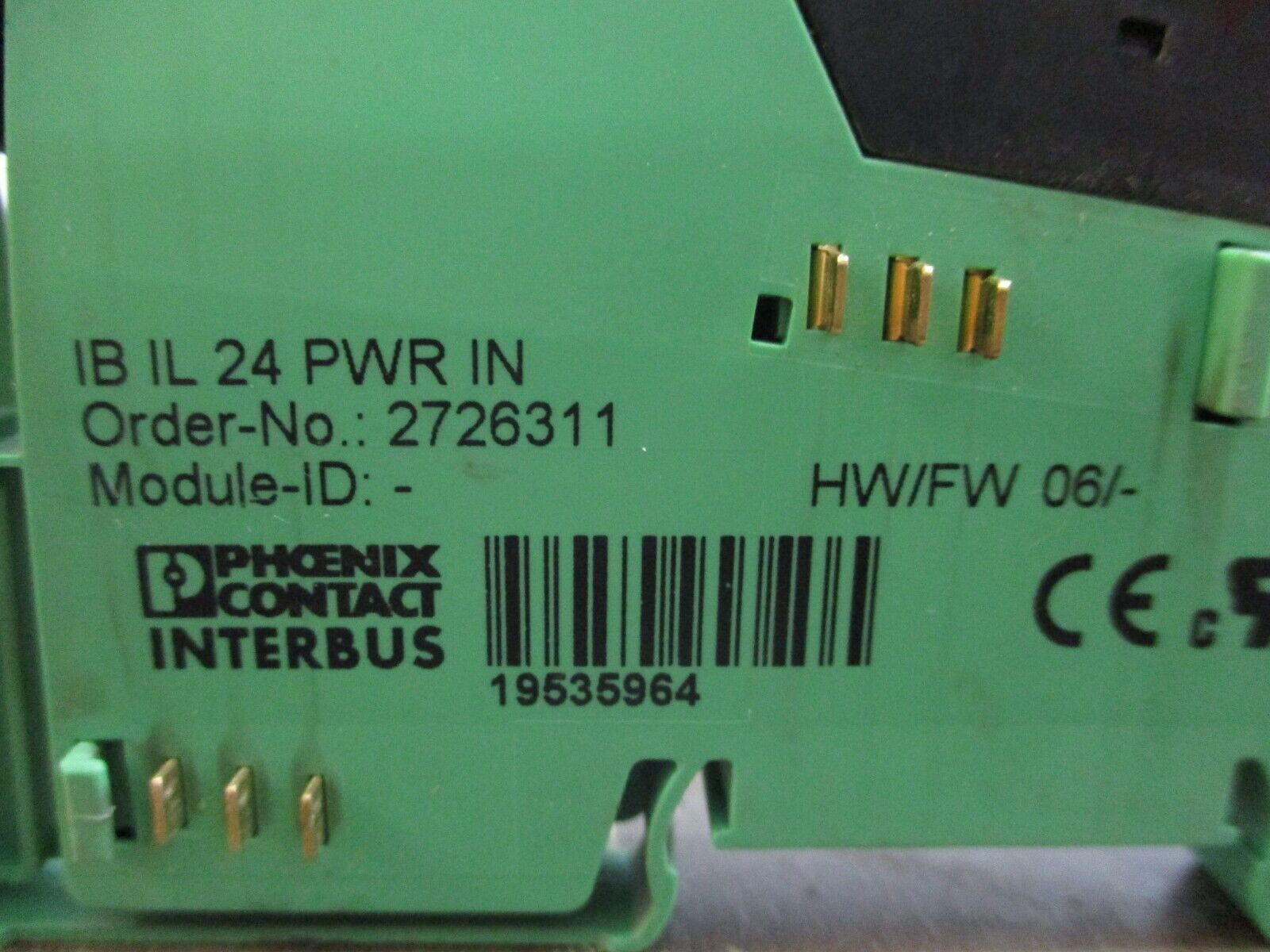 Phoenix Contact Interbus Inline Power Terminal Block 2726311 IBIL24PWRIN HW: 06