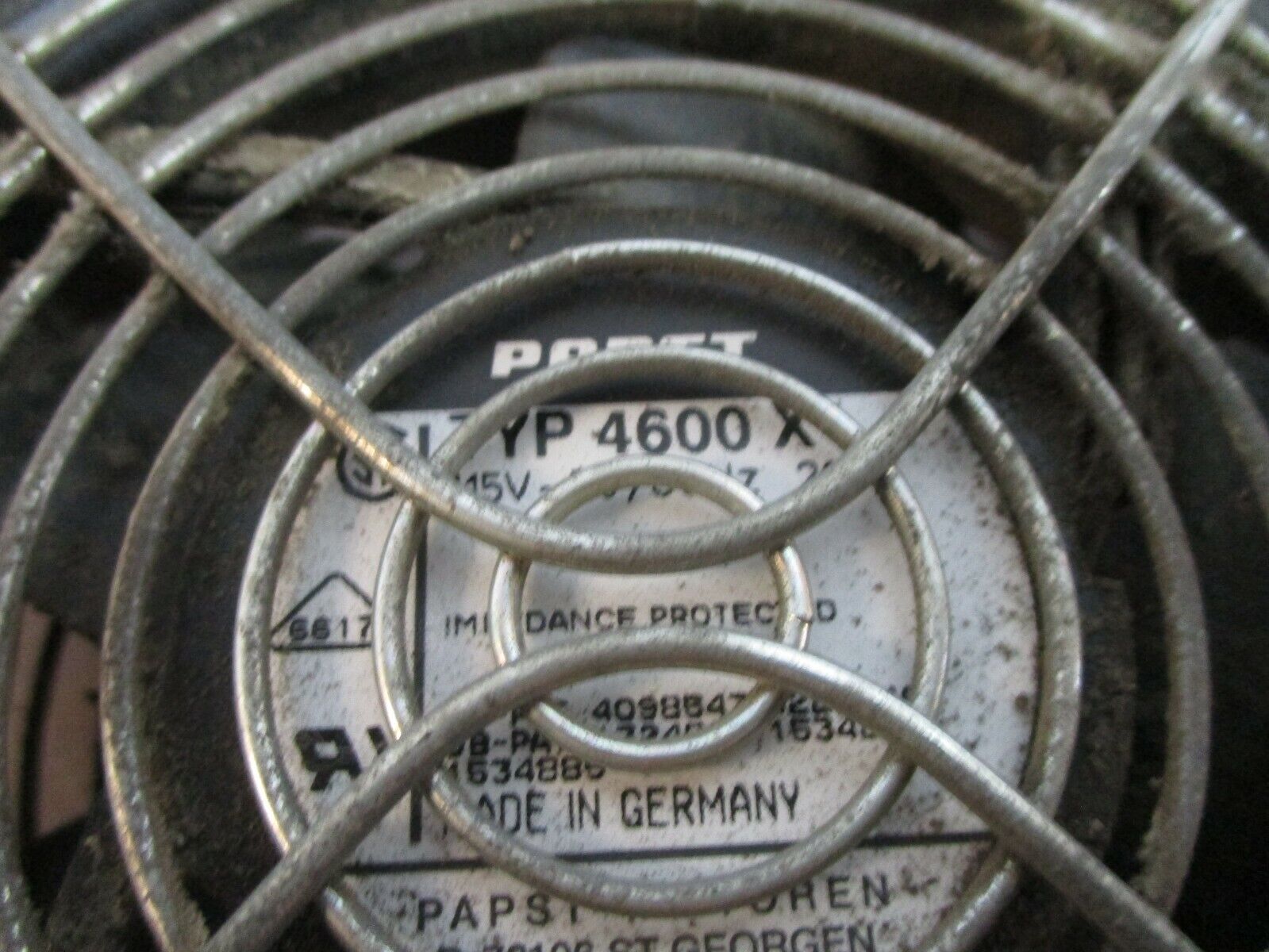 Papst Axial Fan 4600 X 115V 50/60Hz 20W Used