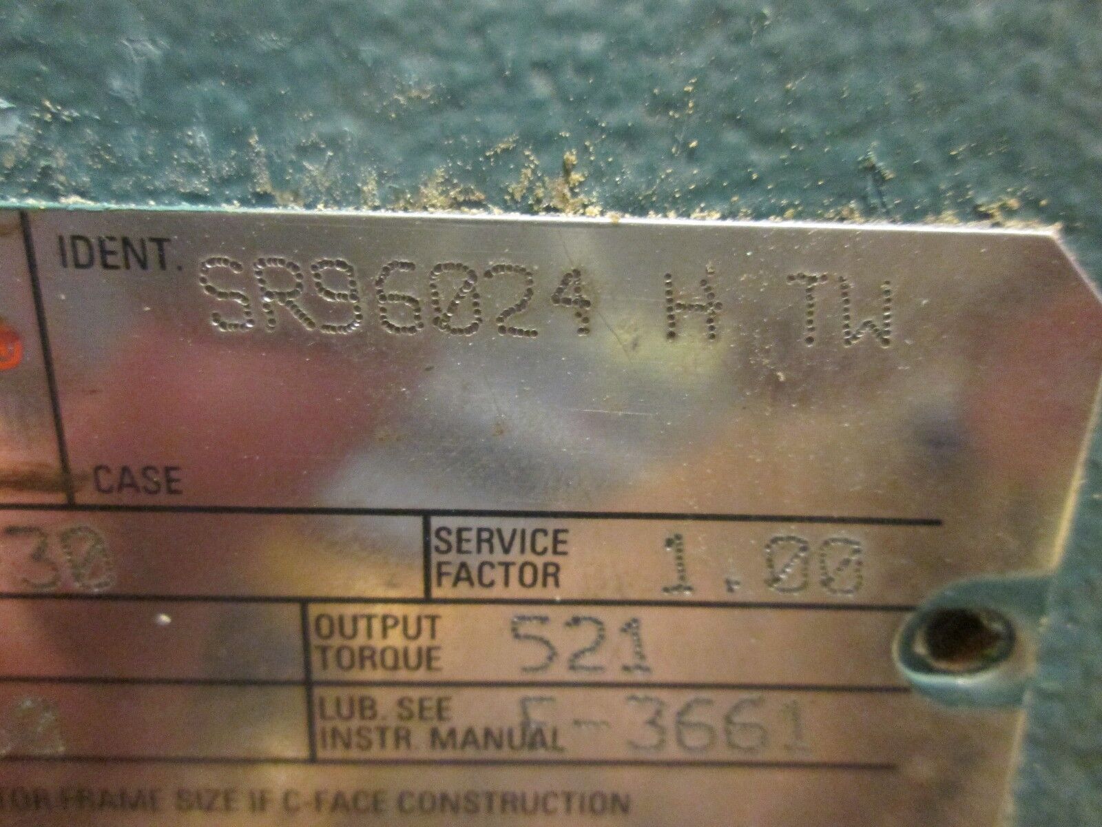 Dodge Tigear Reducer SR96024 Ratio 30:1 0.71 HP-IN 521 LB-IN Torque Out Used