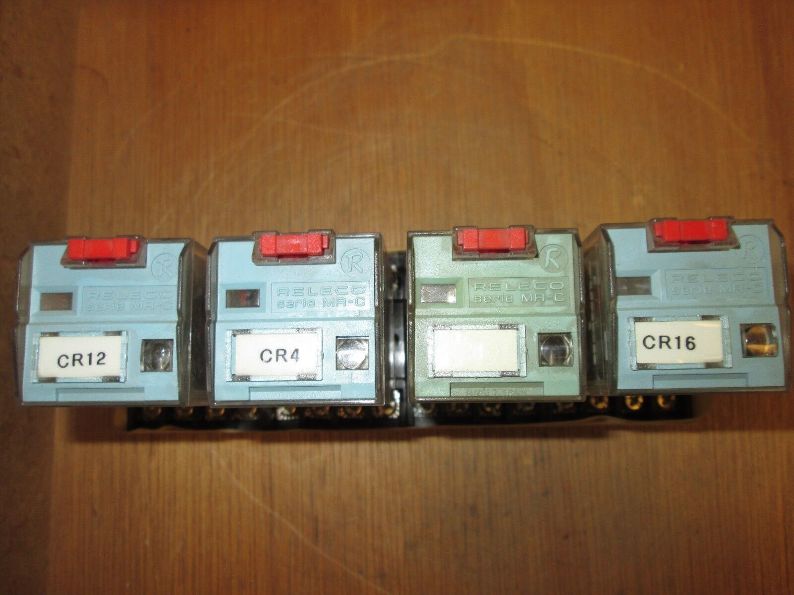 Releco Relay C2-A20 X 10A lot of 4 w/ base Used