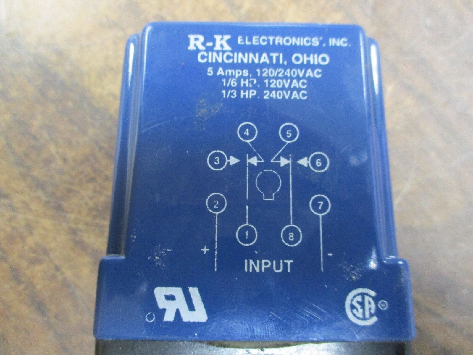 R-K Electronics On Delay Timer CCB-115A-1-5M 115VAC 50/60Hz 5 Min Fixed Used