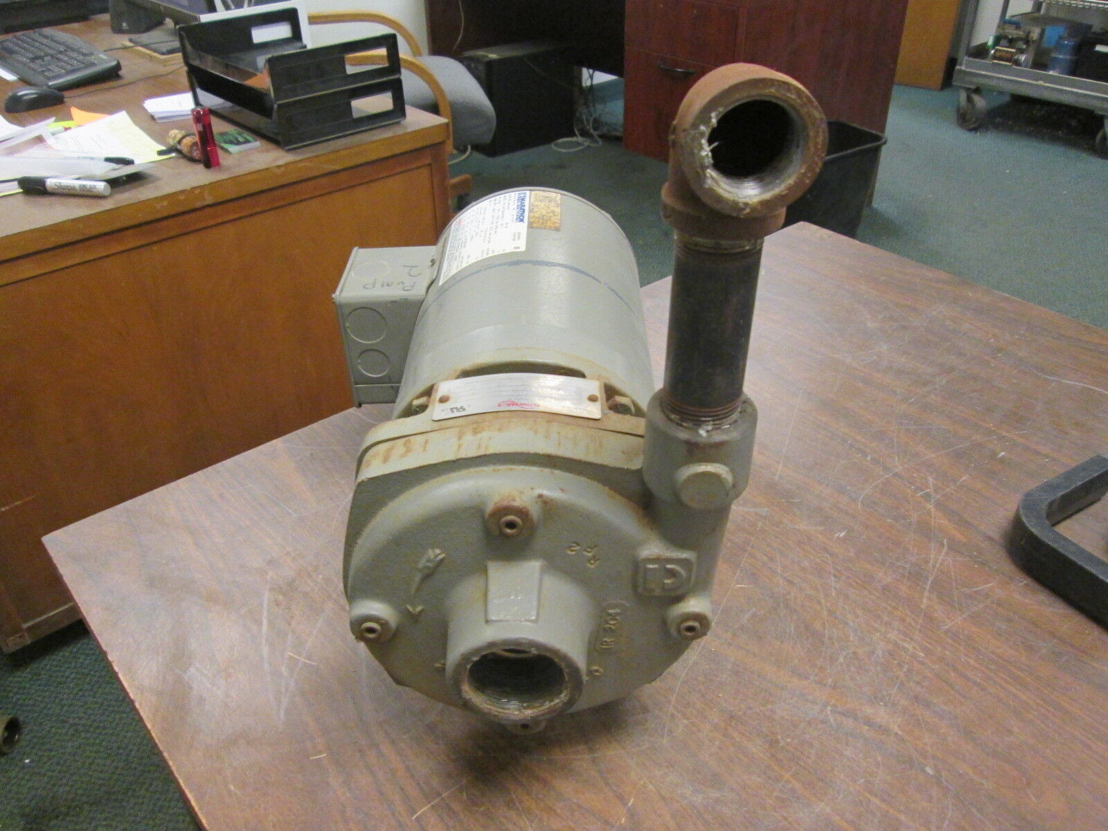 Flowserve Model P-296A Pump w/ Motor 1.5X1X5 2000 85GPM 75TDH 230V 3HP 8.2A Used