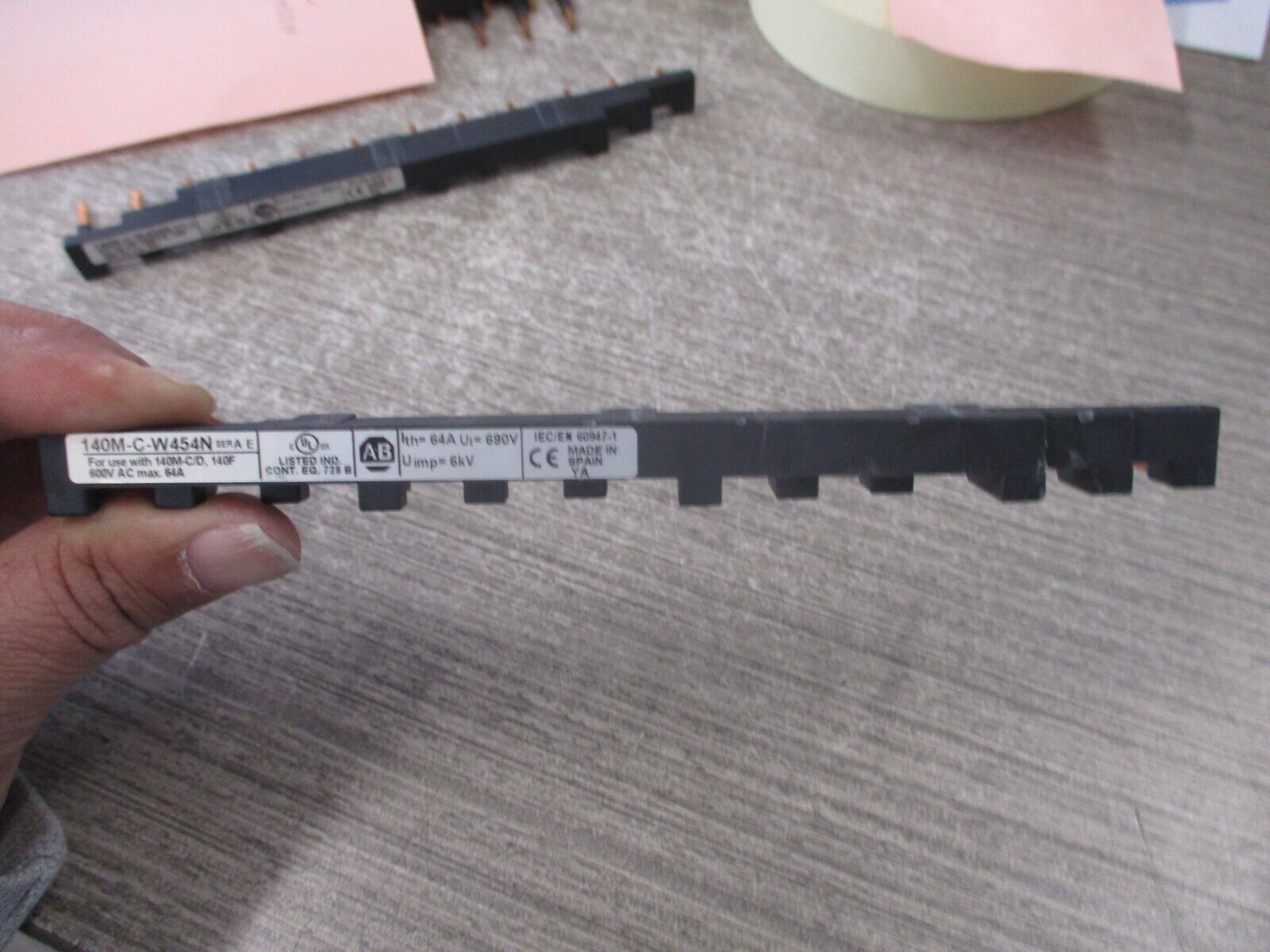 Allen-Bradley Compact Busbar 140M-C-W454N Ser. A 64A 600V Used
