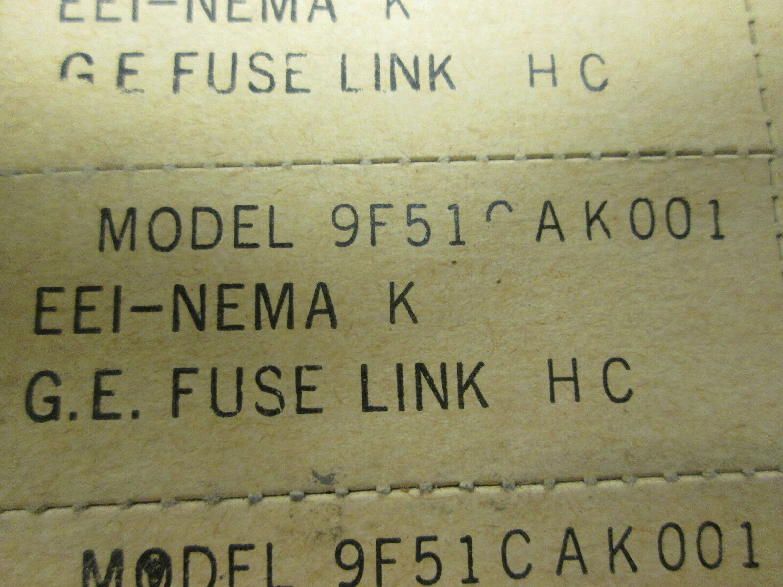 GE Fuse Link Kit 1k 9F51CAK001 *Set of 12* New Surplus