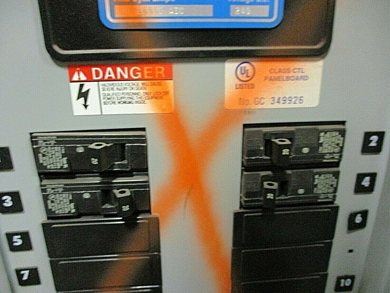 Illinois Switchboard Corp. Main Lug Breaker Panel 349926 100A Max 240/120V 3Ph