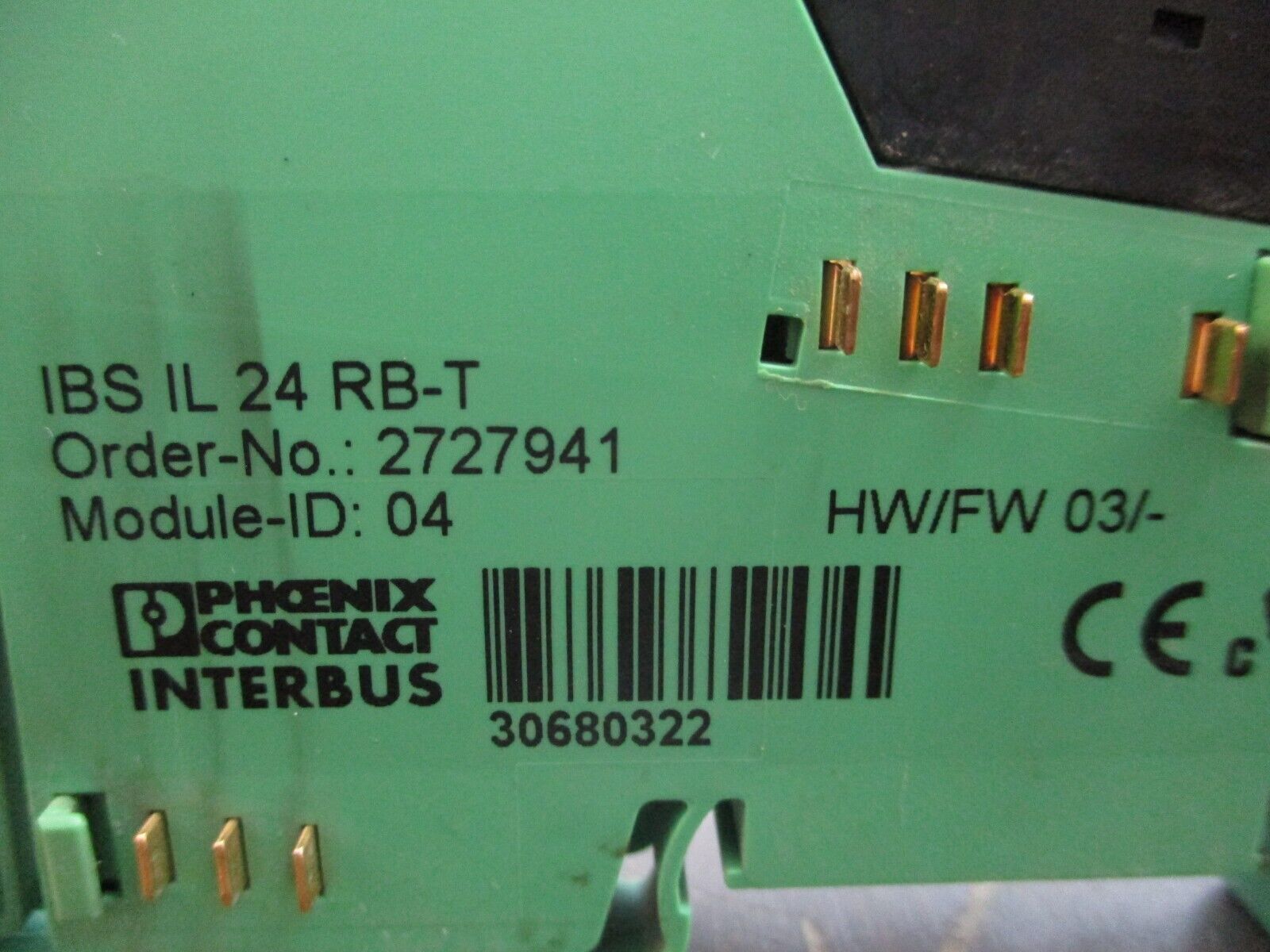 Phoenix Contact Interbus Branch Terminal Block 2727941 IBSIL24RB-T HW: 03 Used