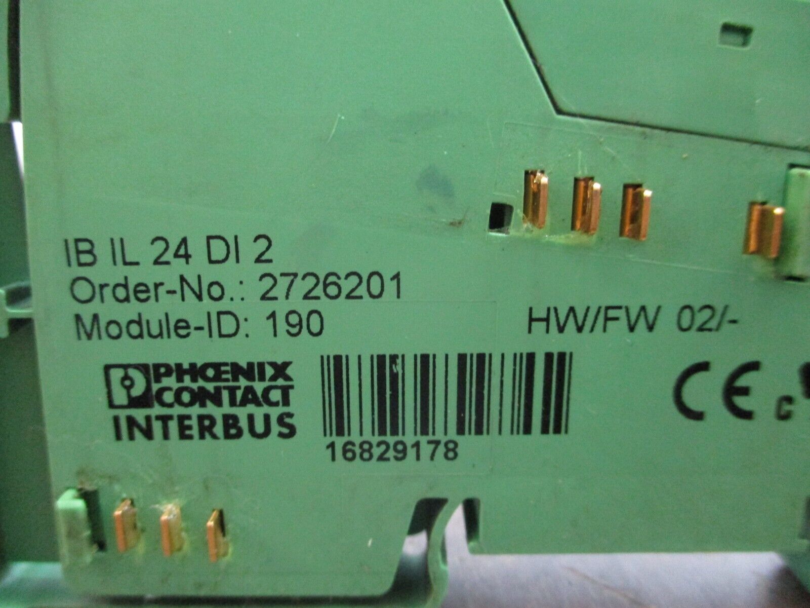 Phoenix Contact Interbus Inline Digital Input Terminal 2726201 IBIL24DI2 HW: 02