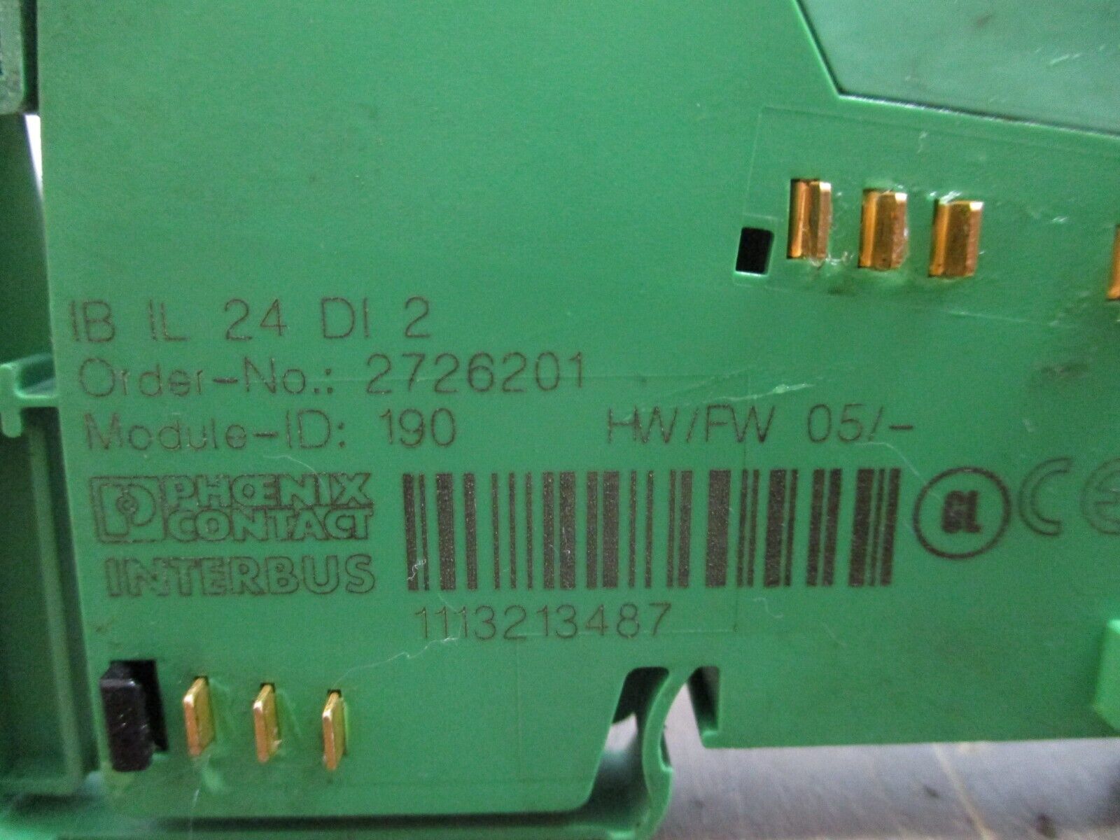 Phoenix Contact Interbus Inline Digital Input Terminal 2726201 IBIL24DI2 HW: 05