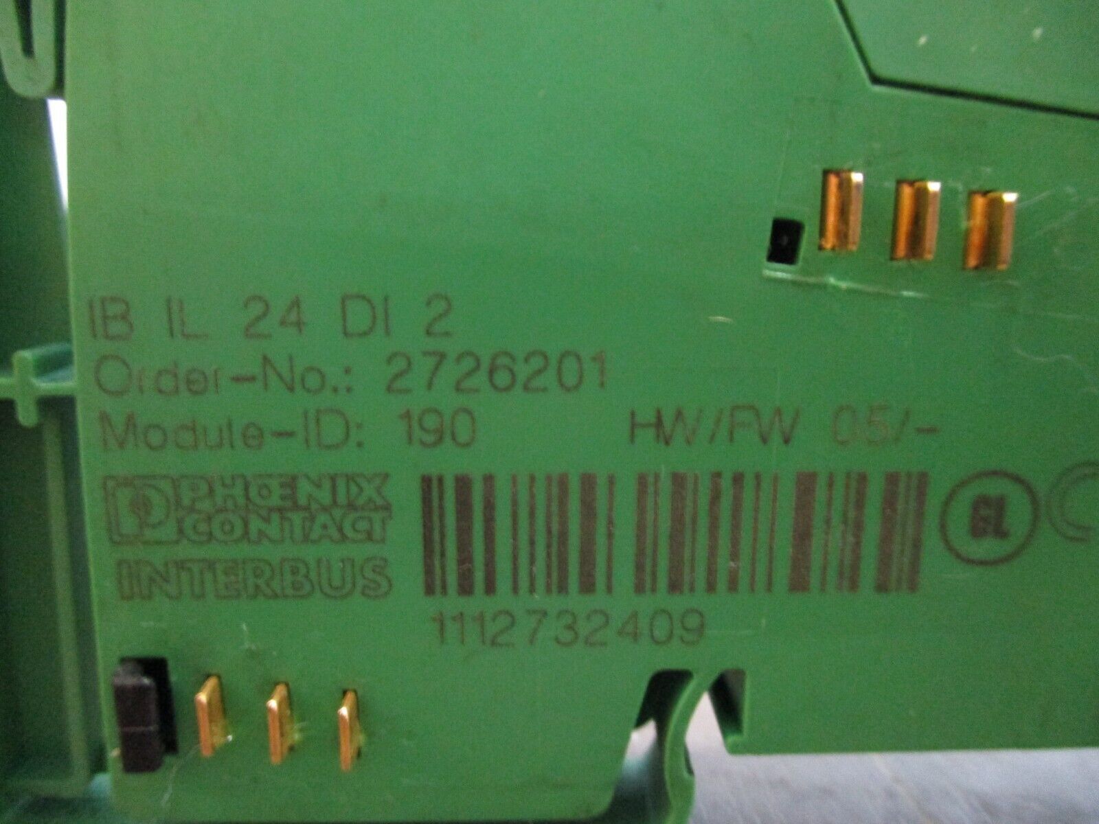 Phoenix Contact Interbus Inline Digital Input Terminal 2726201 IBIL24DI2 HW: 05