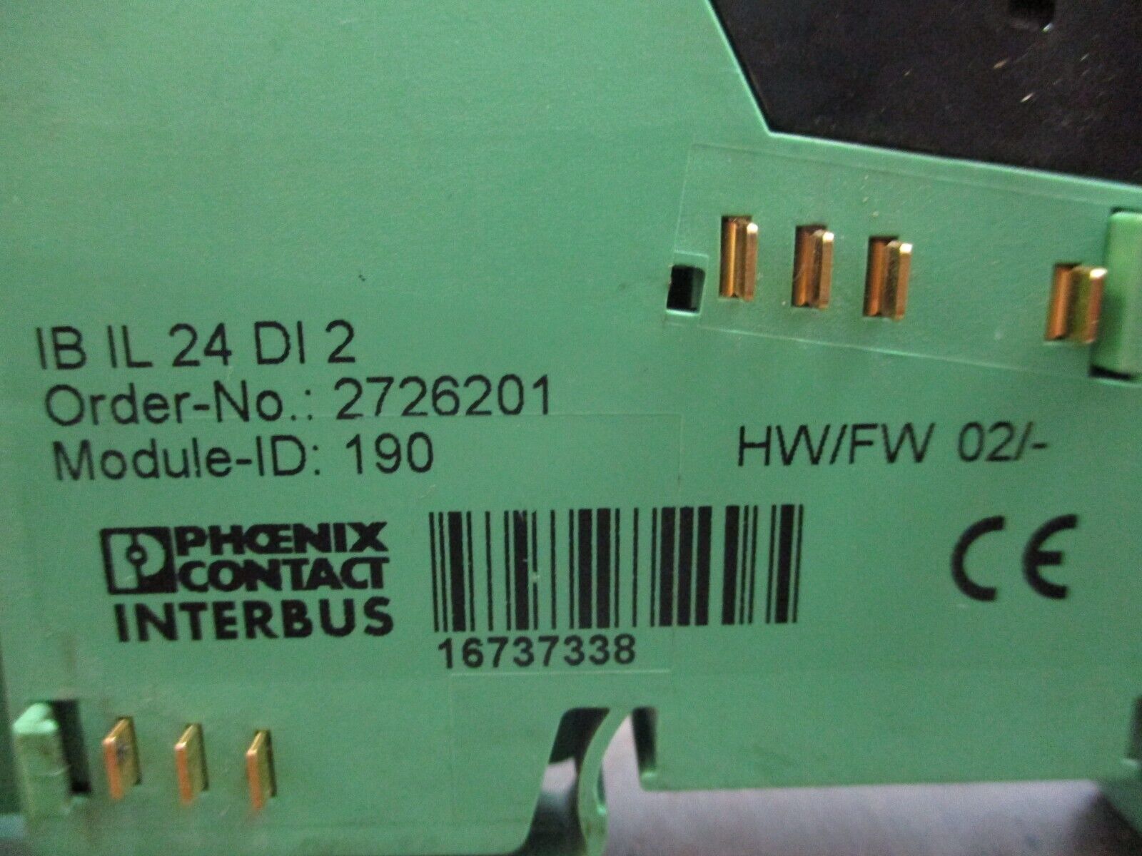 Phoenix Contact Interbus Inline Digital Input Terminal 2726201 IBIL24DI2 HW: 02