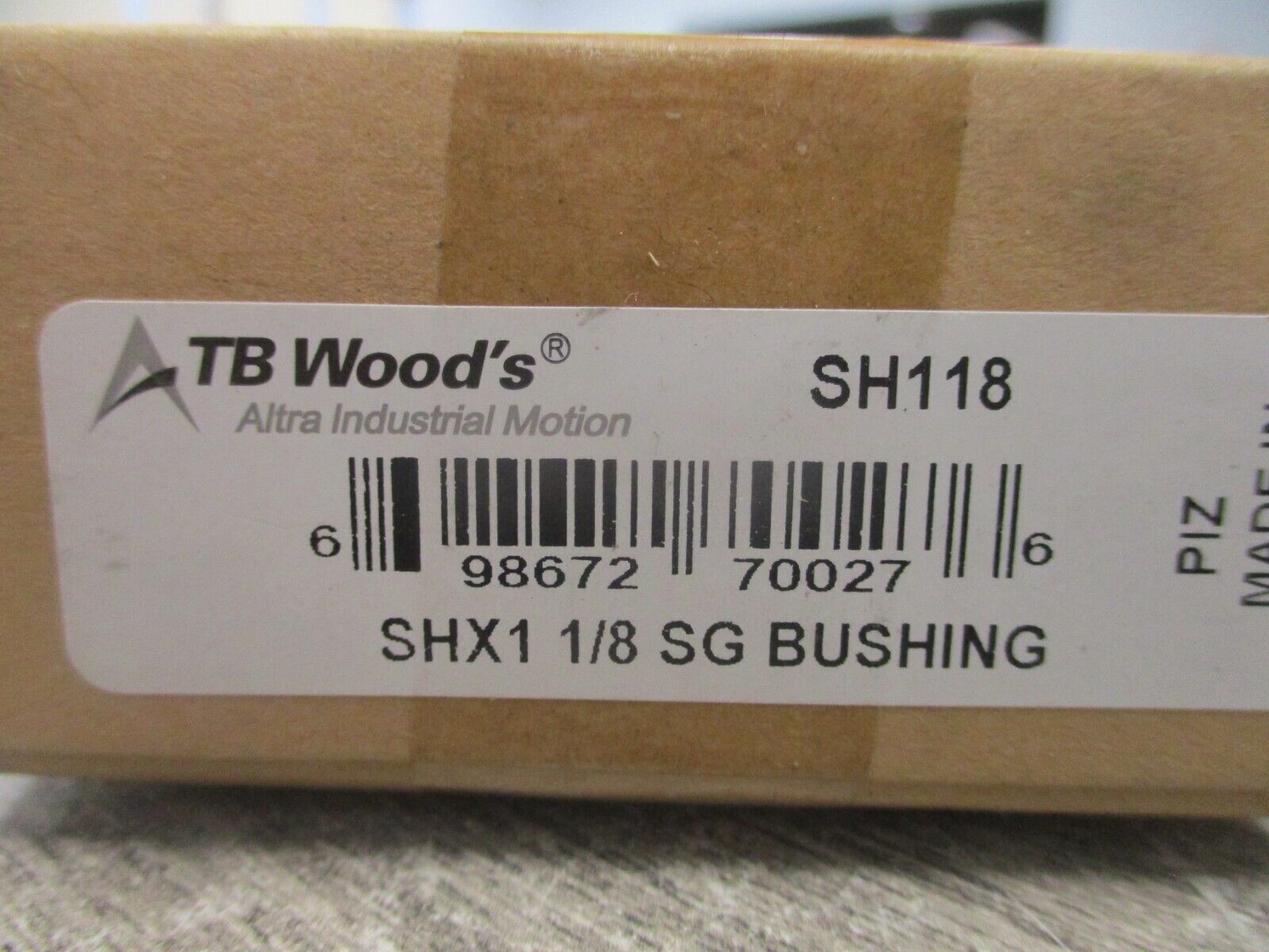 TB Wood's SG Bushing SH118 SHX1 1/8 New Surplus