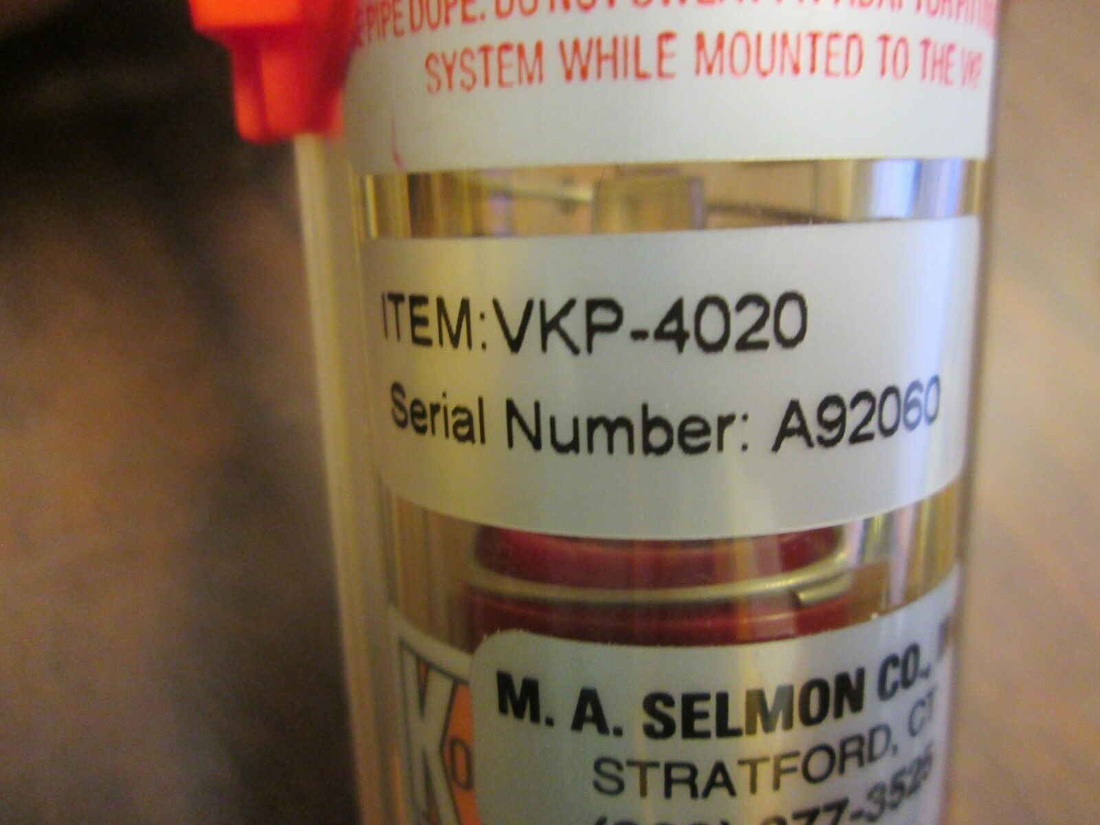 Kobold Visual Flow Meter VKP-4020 250 PSI Max New Surplus