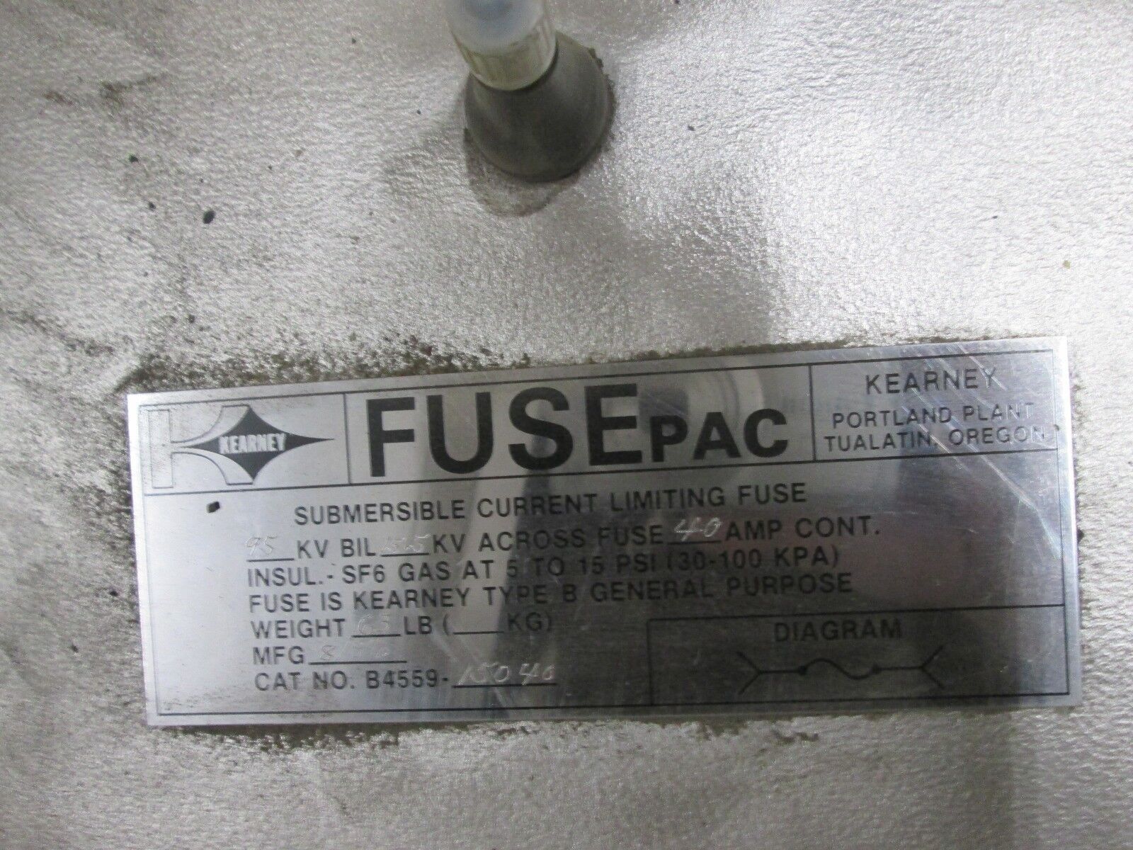 Kearney Switches VAC PAC Interrupter Switch 21VP w/ (3) Fuse PAC B4559