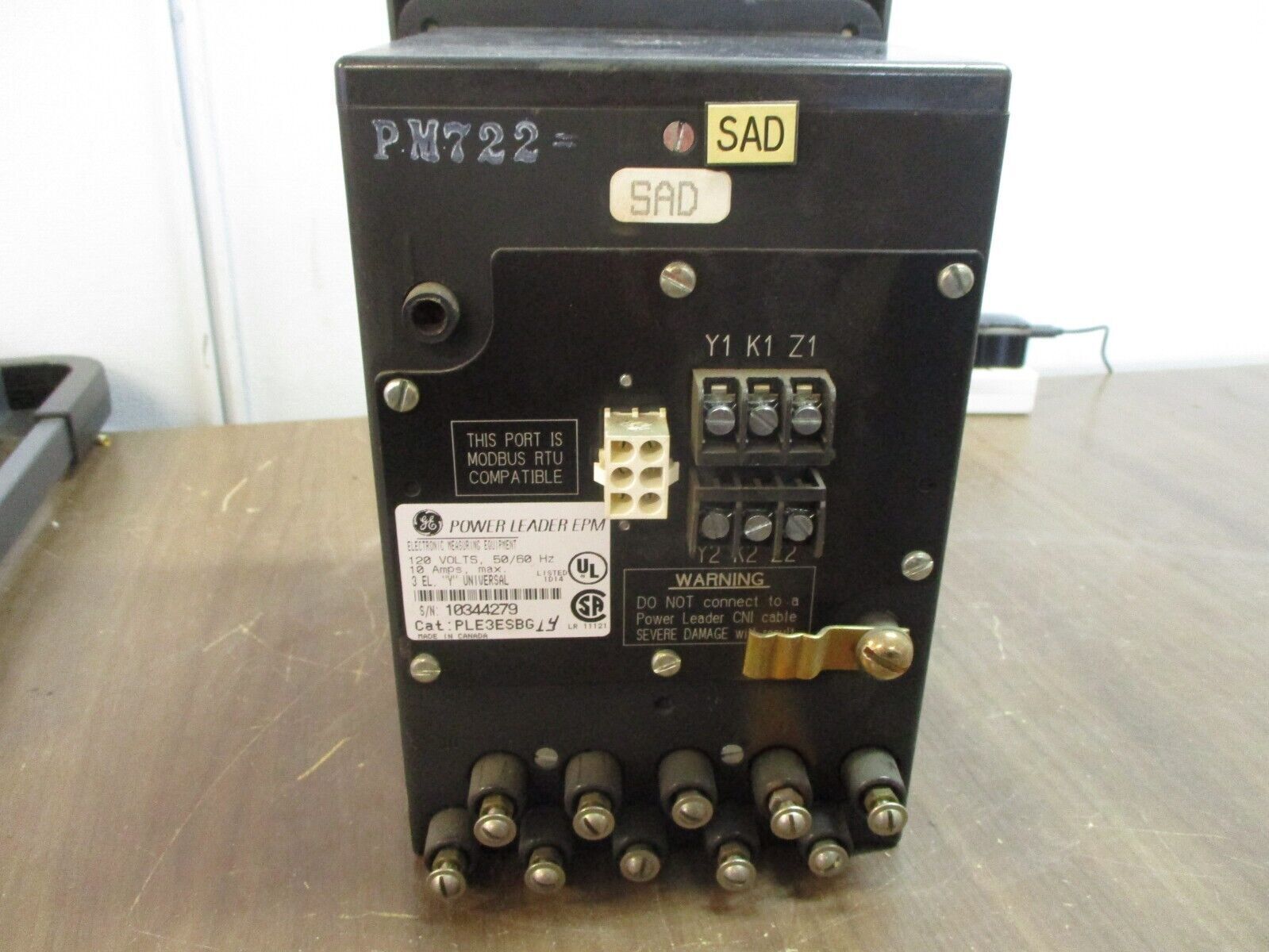 GE Power Leader EPM PLE3ESBG14 120V 50/60Hz 10A Used