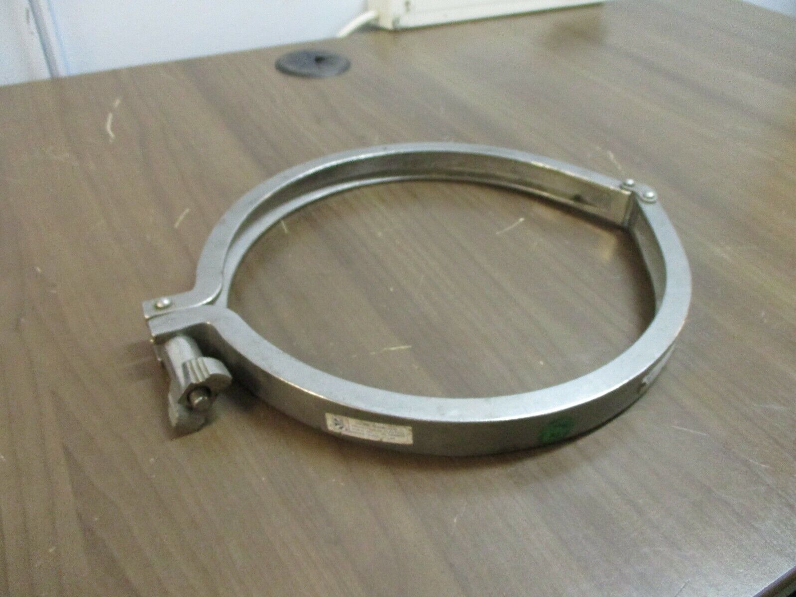 Misc. Brand Stainless Steel Sanitary Clamp Size: 8.5" Used