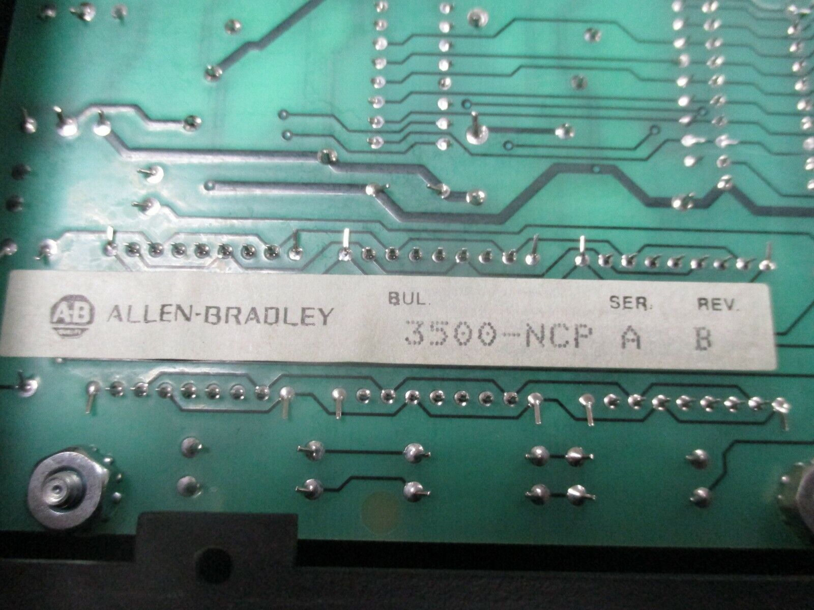 Allen-Bradley Control Panel 3500-NCP Ser. A Rev. B Used