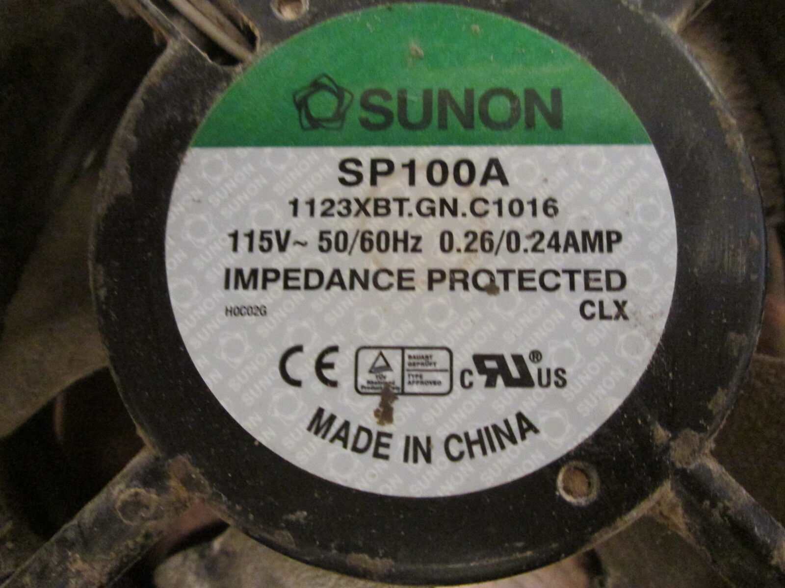 Sunon Axial Fan SP100A 115V 50/60Hz 0.26/0.24A Used