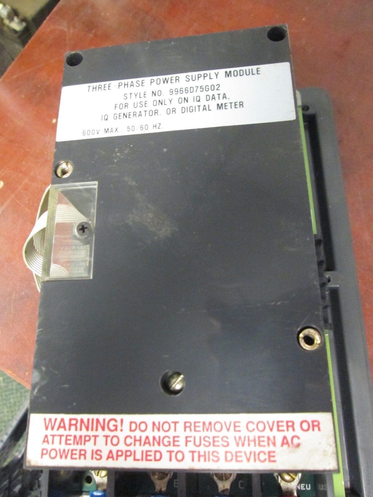 Allen-Bradley Digital Meter 2D78533 w/ 9966D75G02 3-Phase Power Supply Used