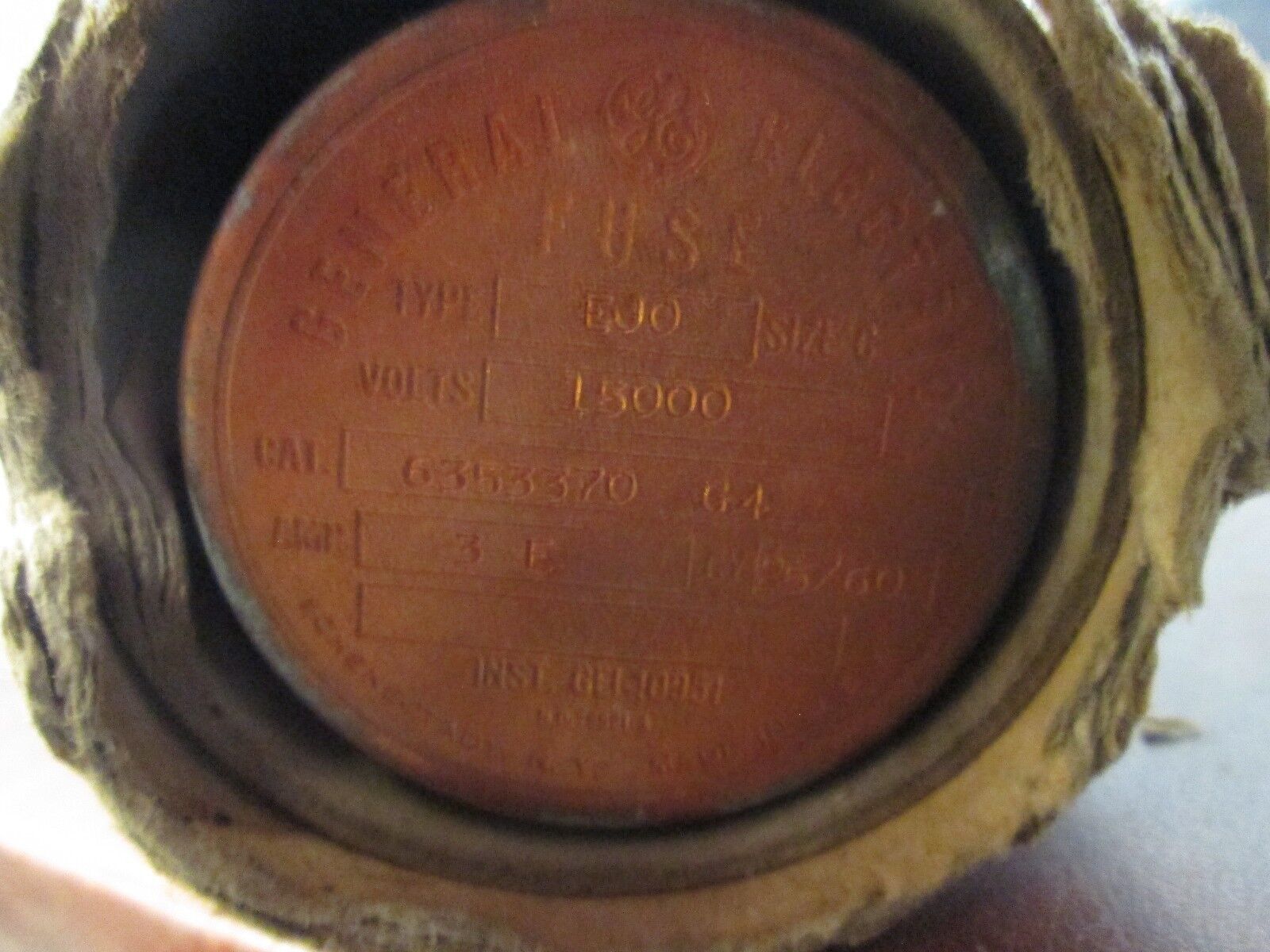 GE Fuse 6353370 15000V 3E Amps 25/60Hz New Surplus