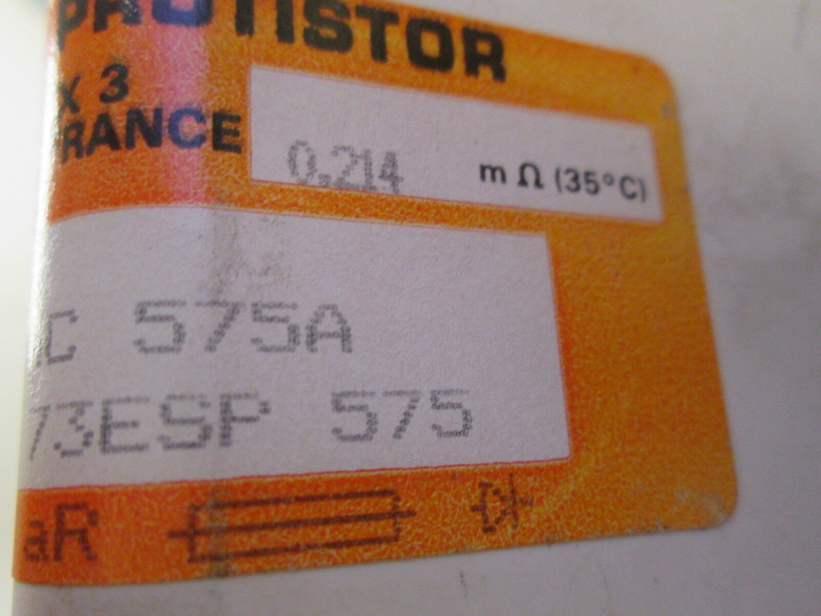 Ferraz Protistor Fuse 38805\HT / E94166 1250V 575A Used